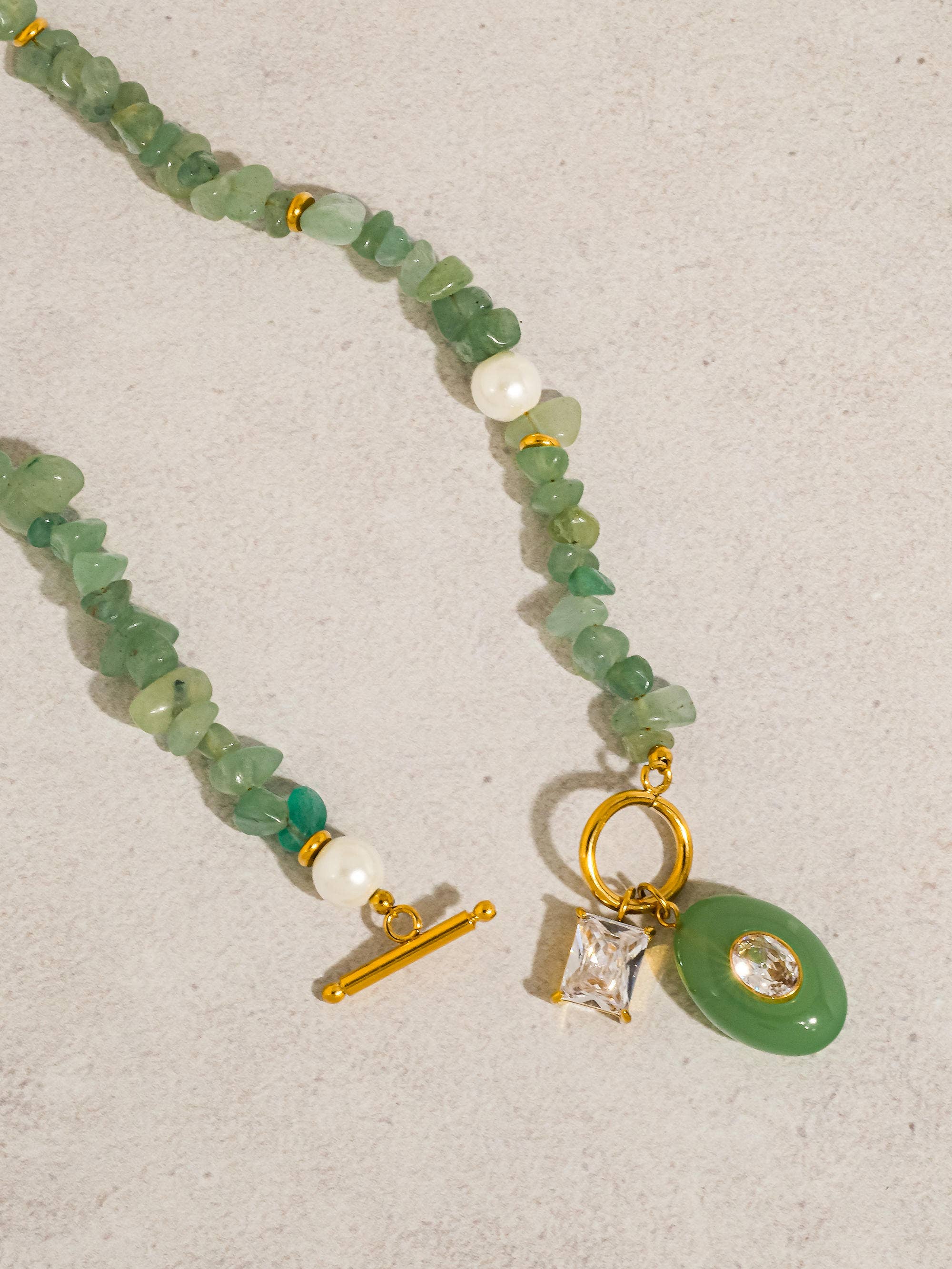 Flânerie Cercey 18K Gold Stone Charm Necklace