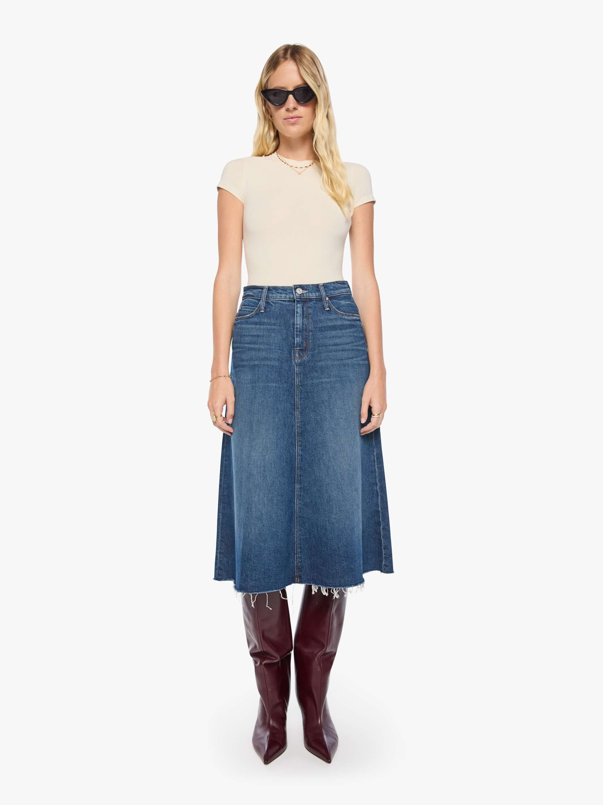 MOTHER The Circle Midi Fray 9305-259-UKA
