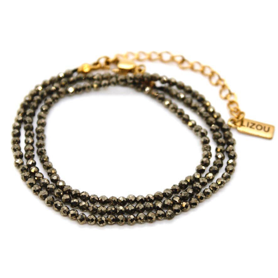 Lizou 16" Hematite Stone Necklace #11