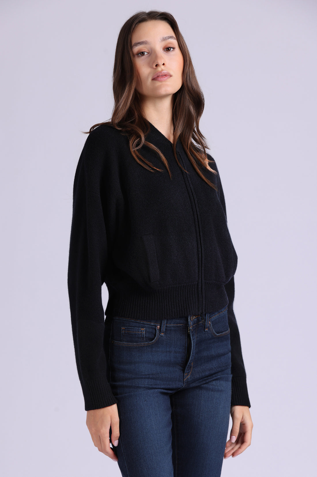 Minnie Rose Cashmere Cropped Bomber 94142
