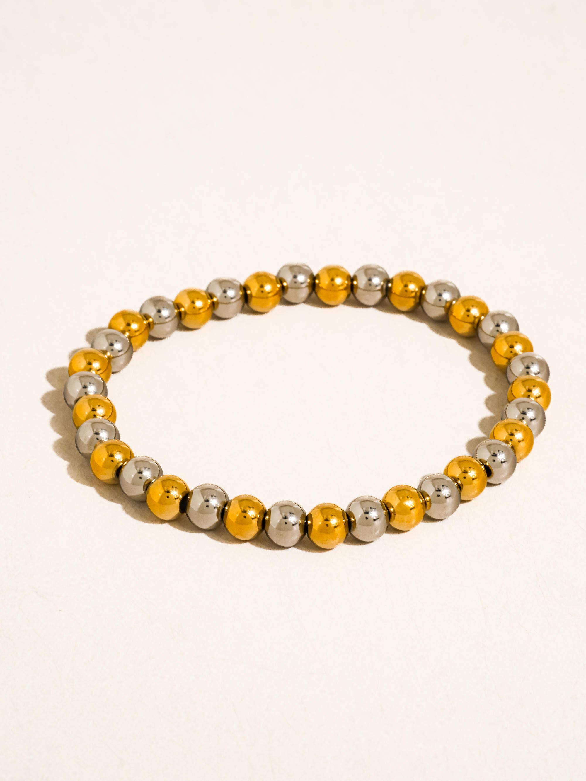 Flânerie Perlisse 18K Gold Non-Tarnish Two Tone Beaded Bracelet