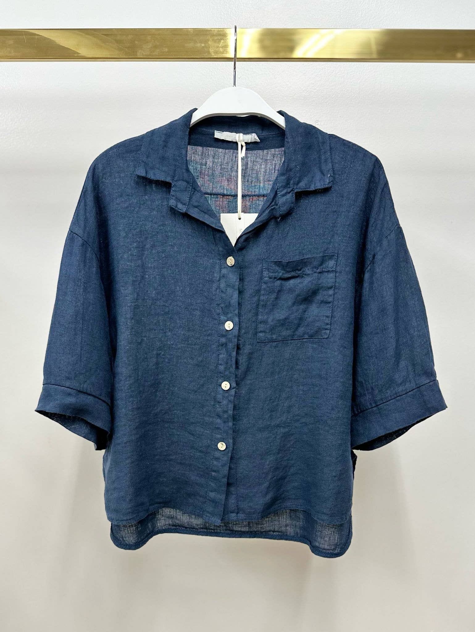 Milio Milano 3/4 Sleeve Linen Shirt 154201