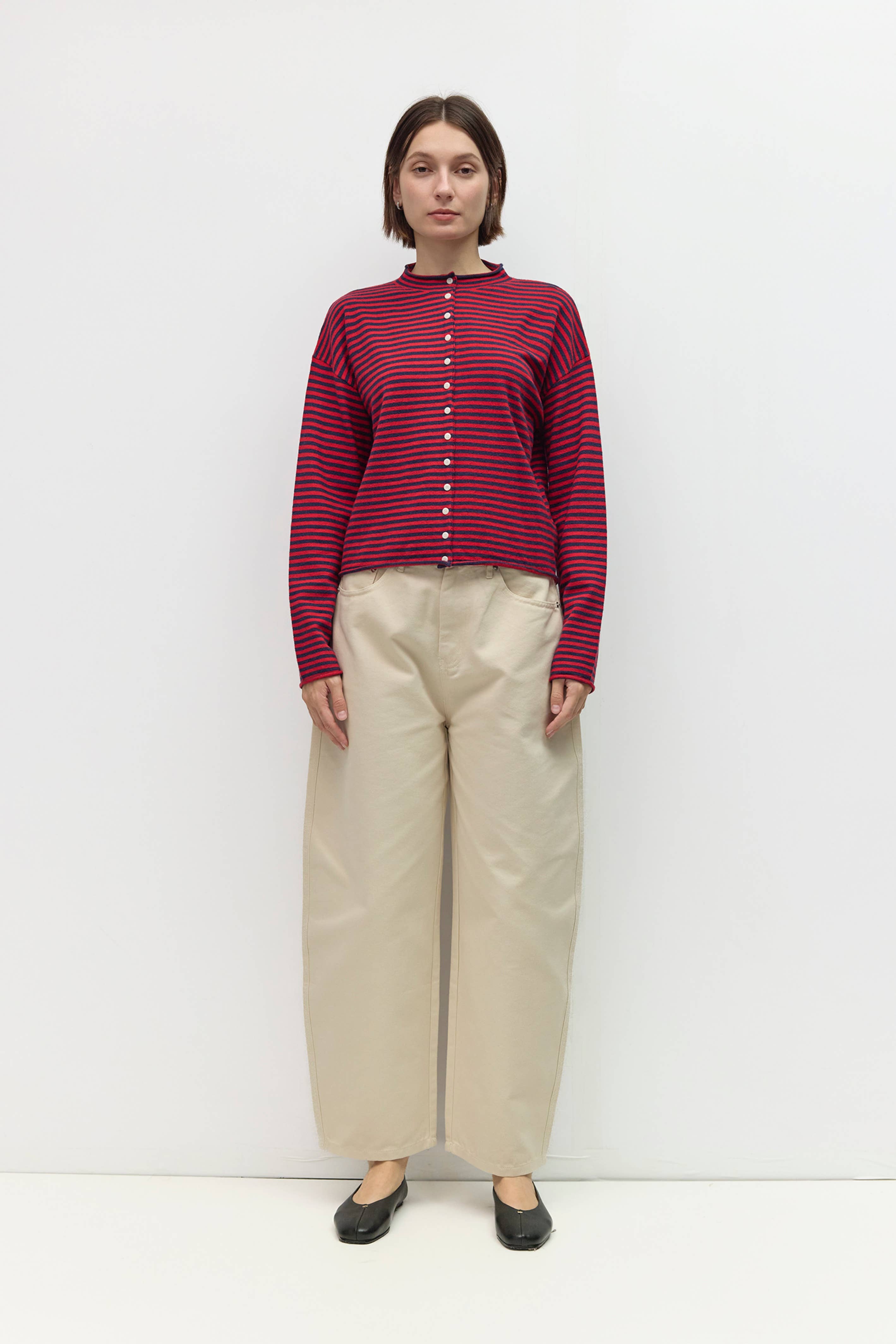 Mod Ref The Elisa Striped Button-Down Cardigan