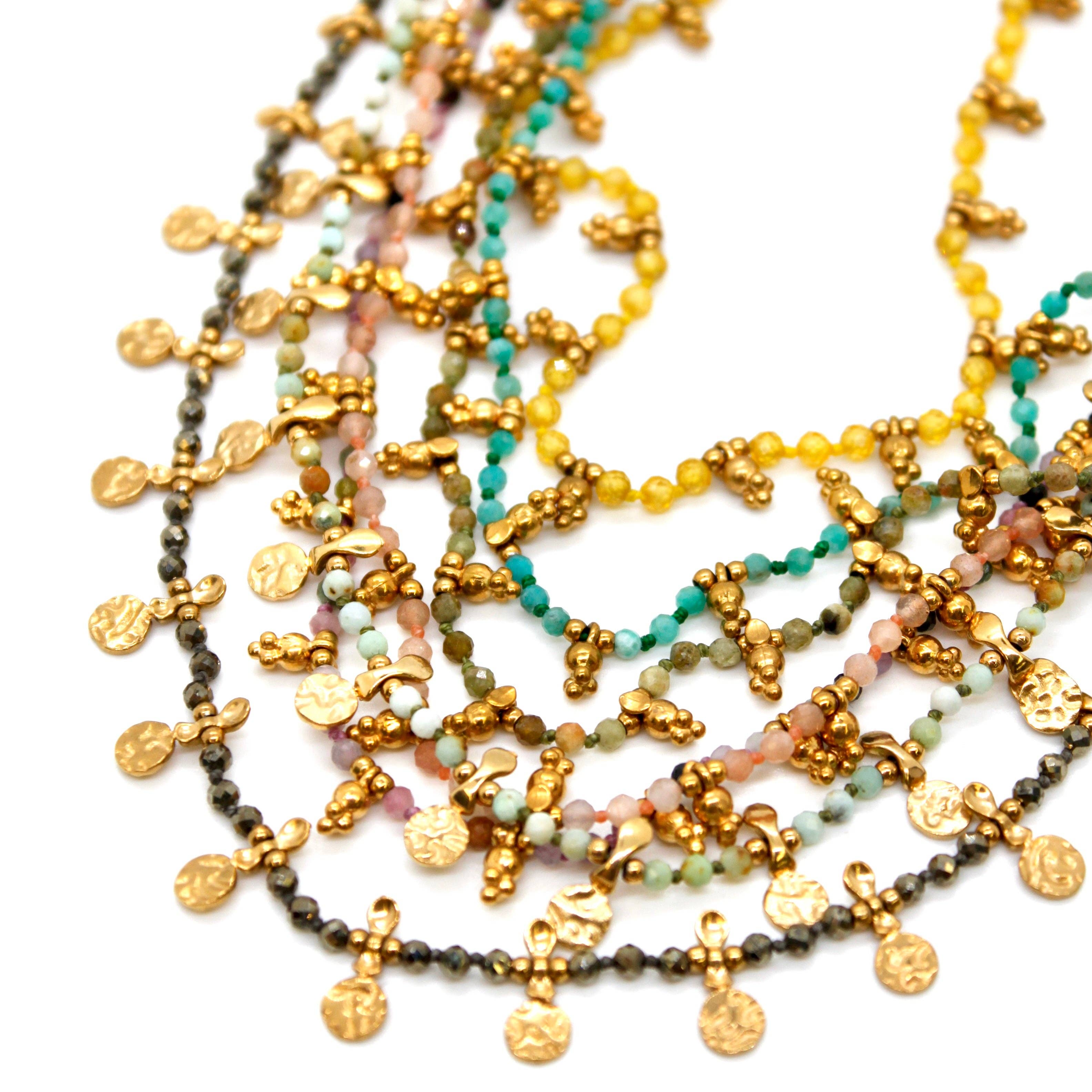 Lizou Pyrite and Mini Gold Specks Necklace #14