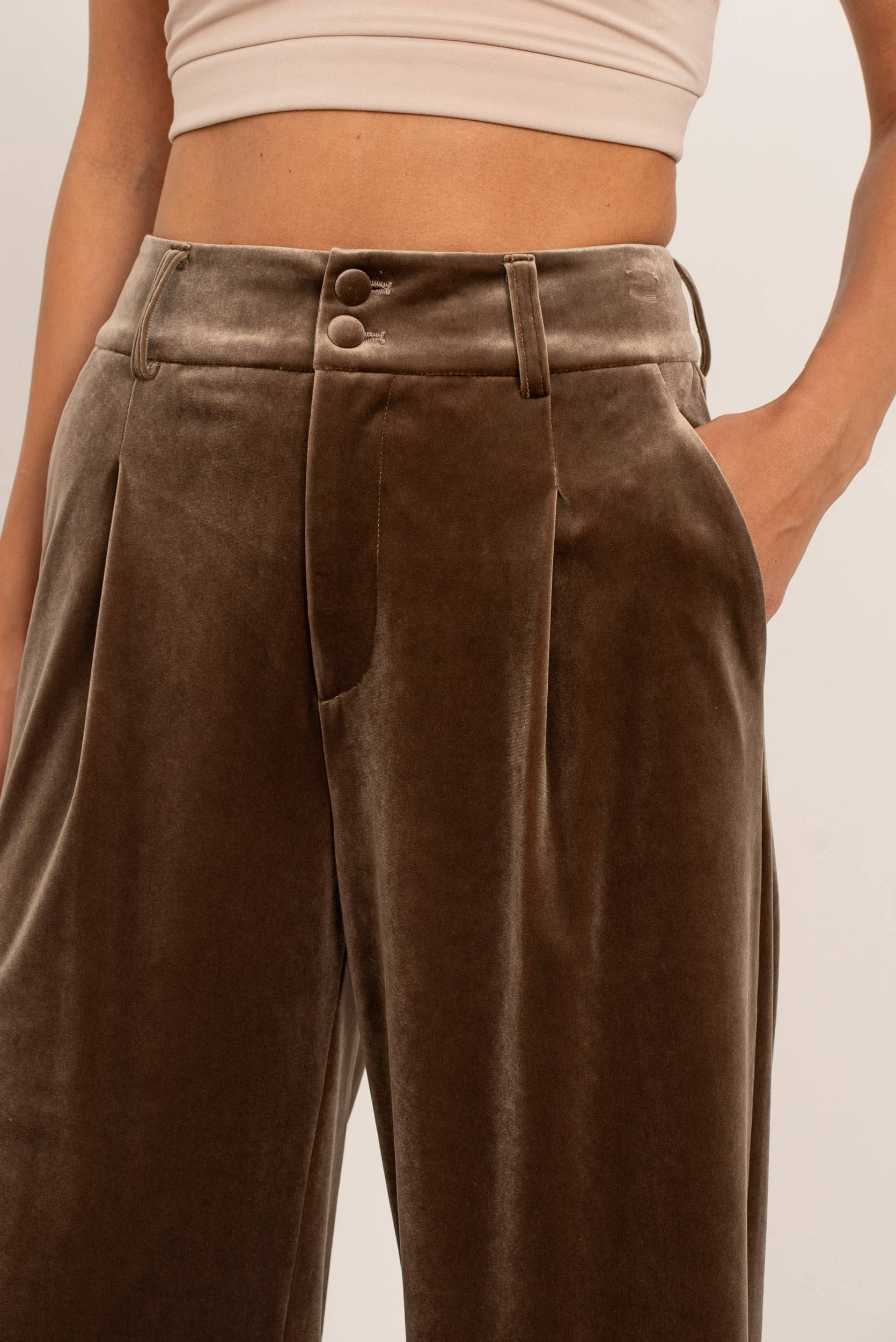 Carmine Paris Velvet Wideleg Pants P-2501