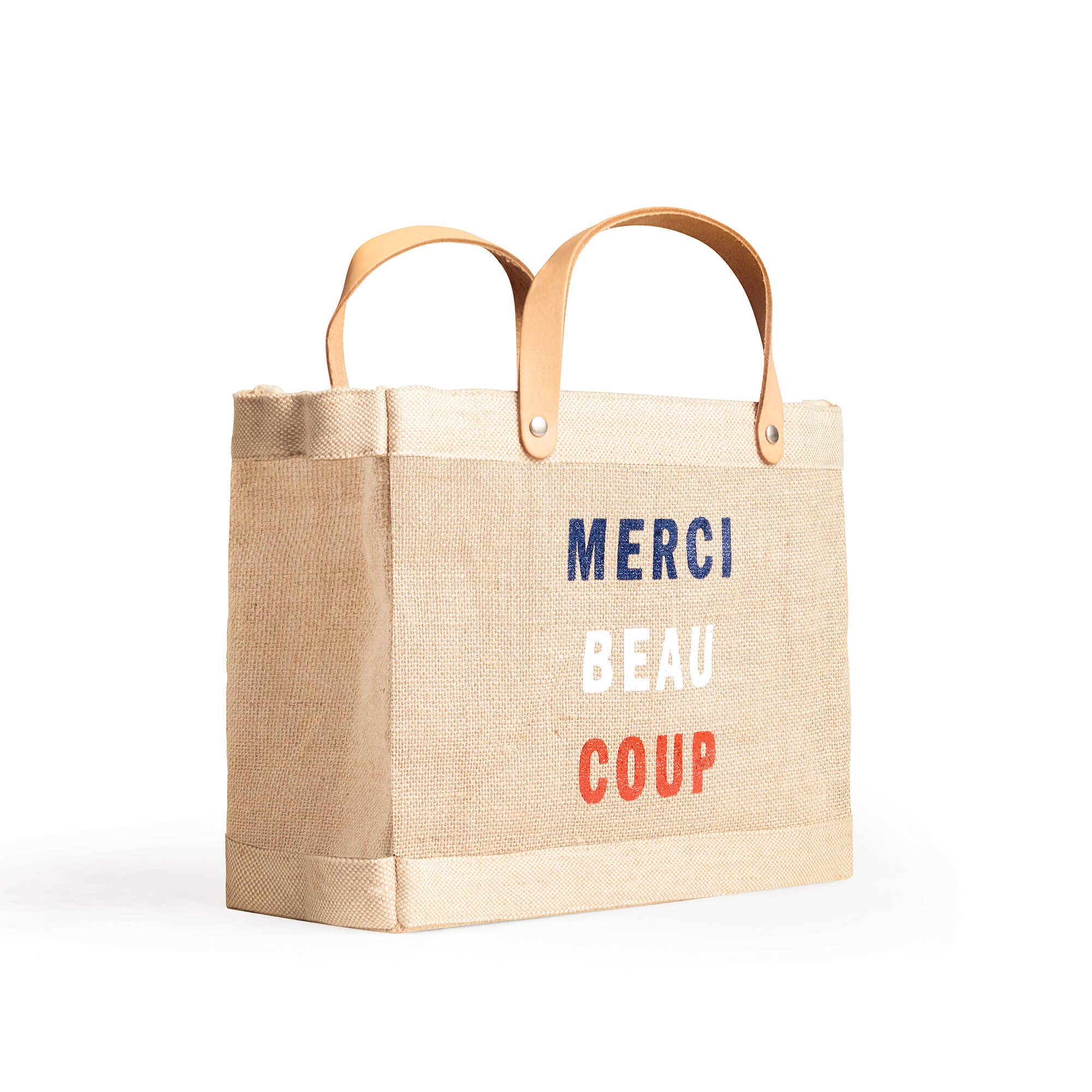 Apolis Petite Market Bag in Natural for Clare V. “Merci Beau Coup”