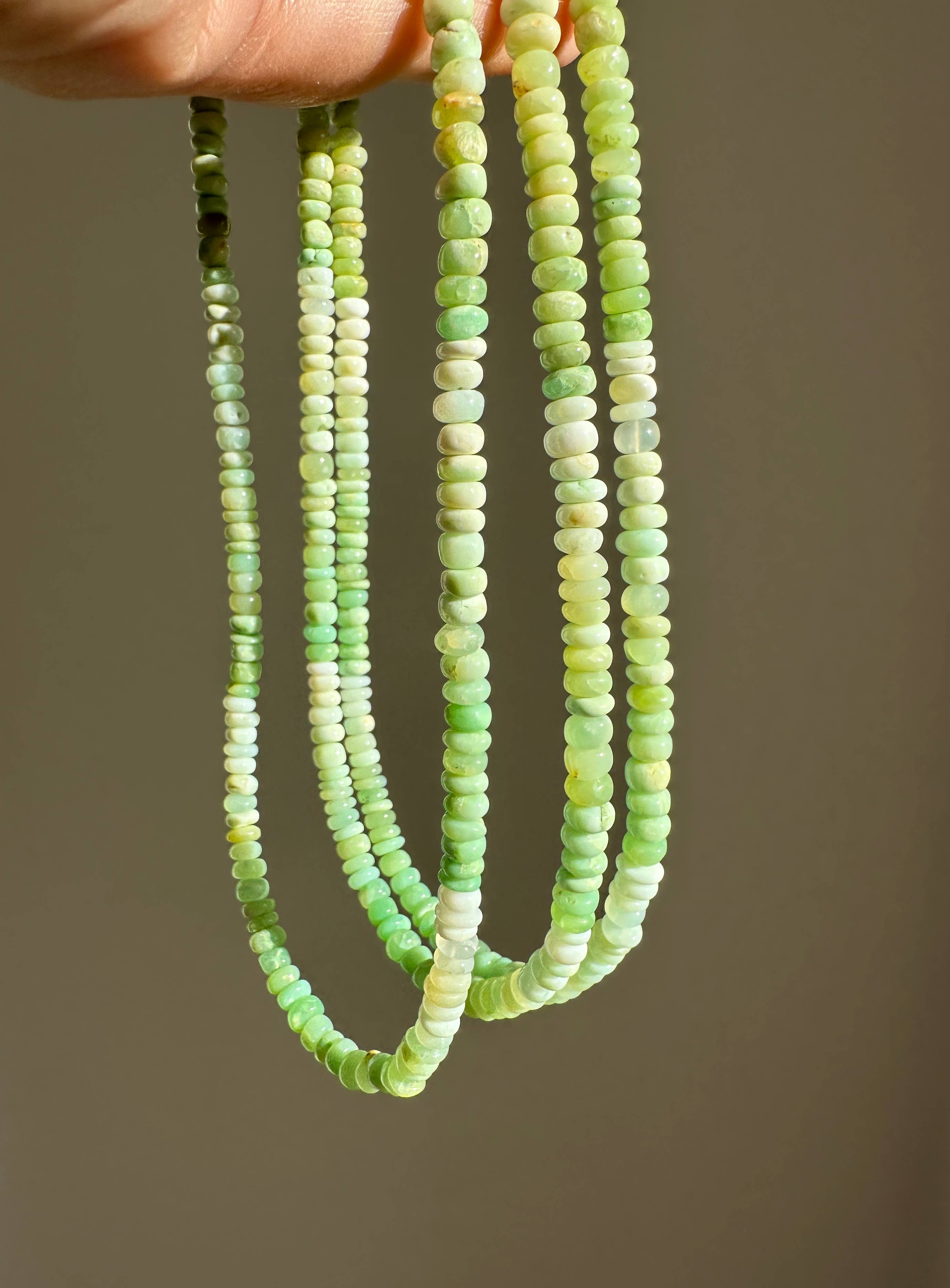 Anokhi Green Opal Beaded Necklace NKB41