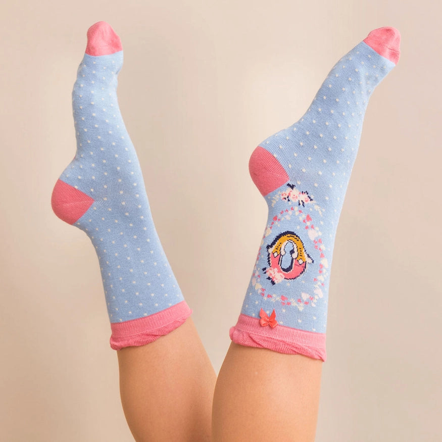 Powder Monogram Socks