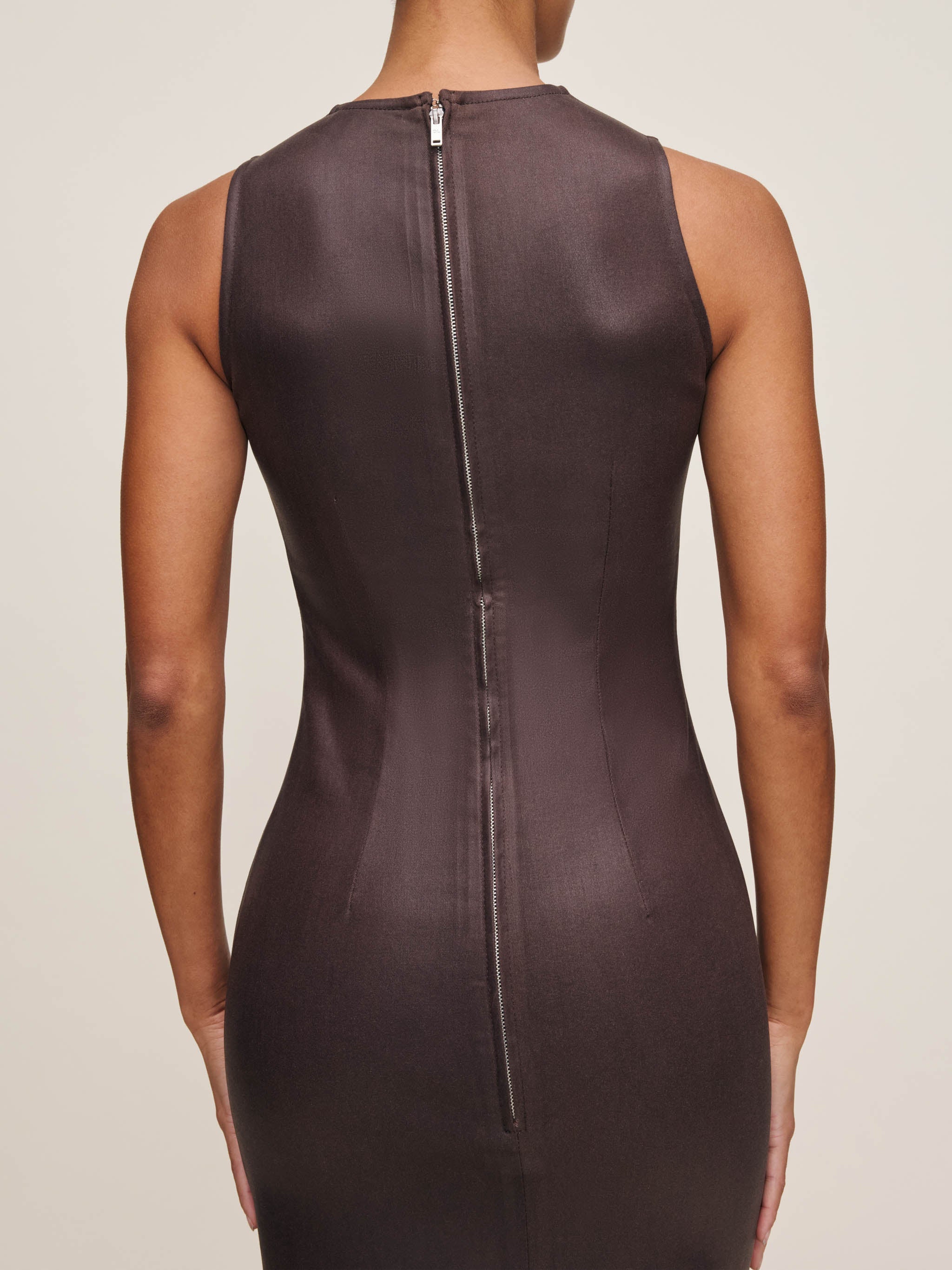 DL1961 Esme Midi Dress in Walnut Coated 80218