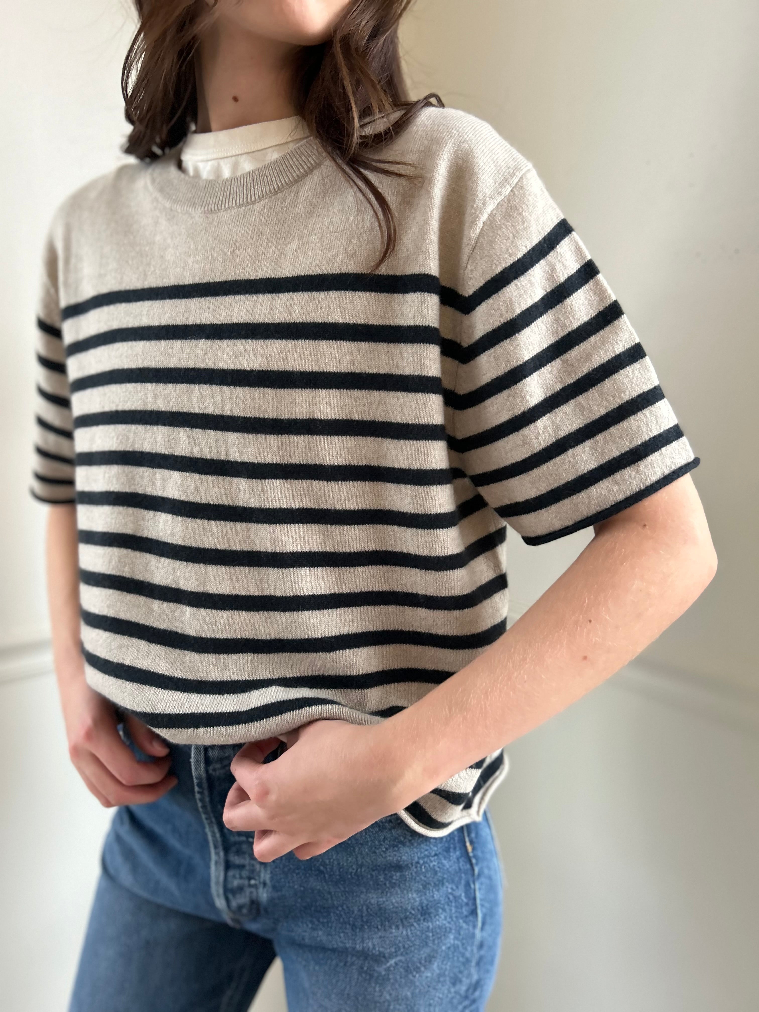 Lisa Yang Cila Cashmere Stripes T-Shirt