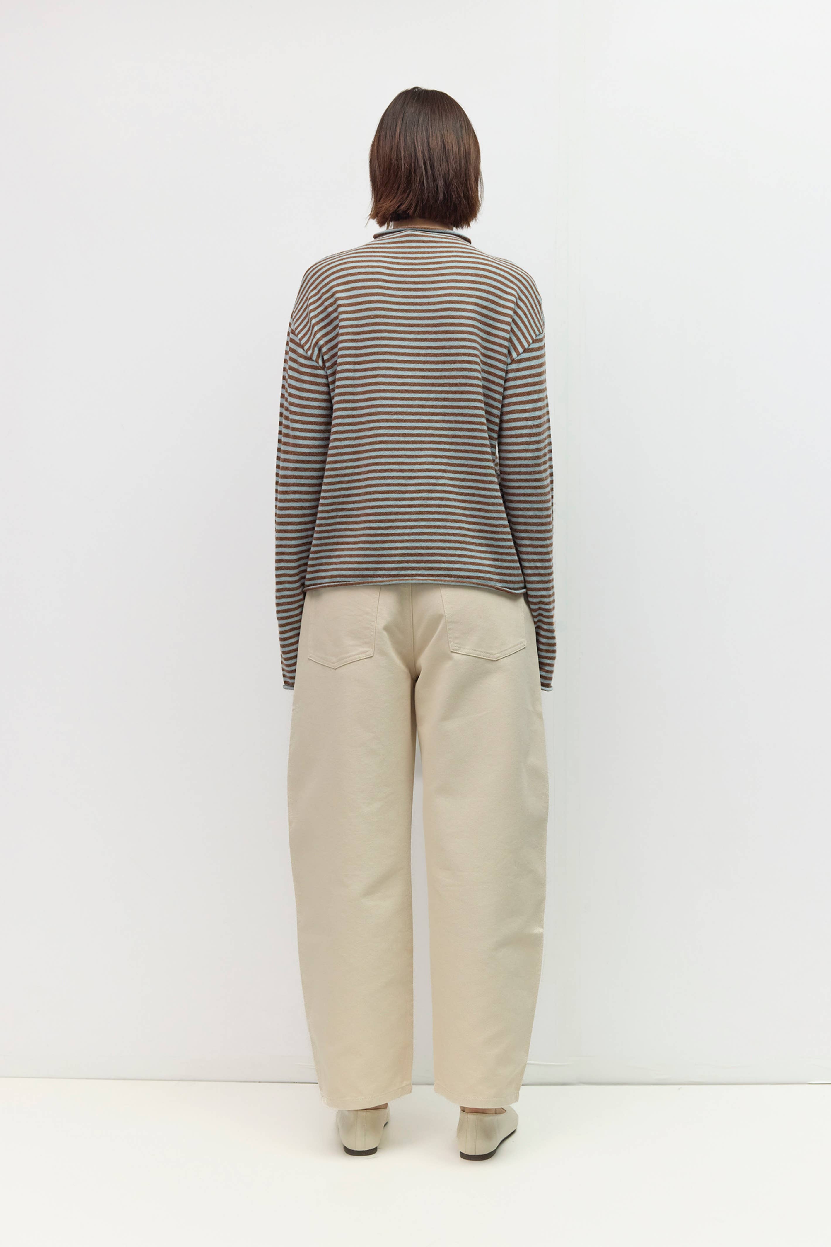 All Row The Cierra Sweater | Striped Mockneck Sweater