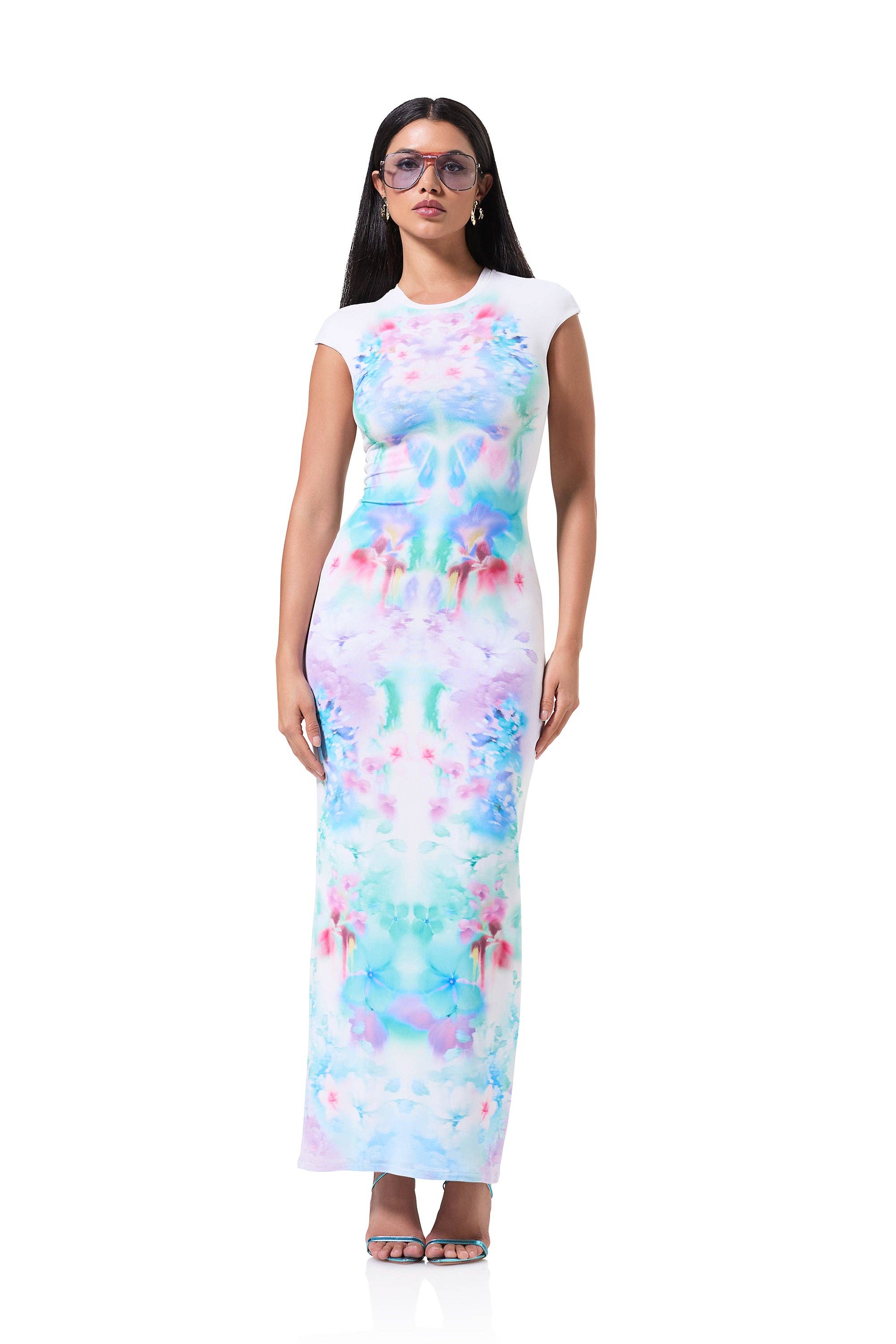 AFRM Cody Maxi Dresss - Blur Blossom