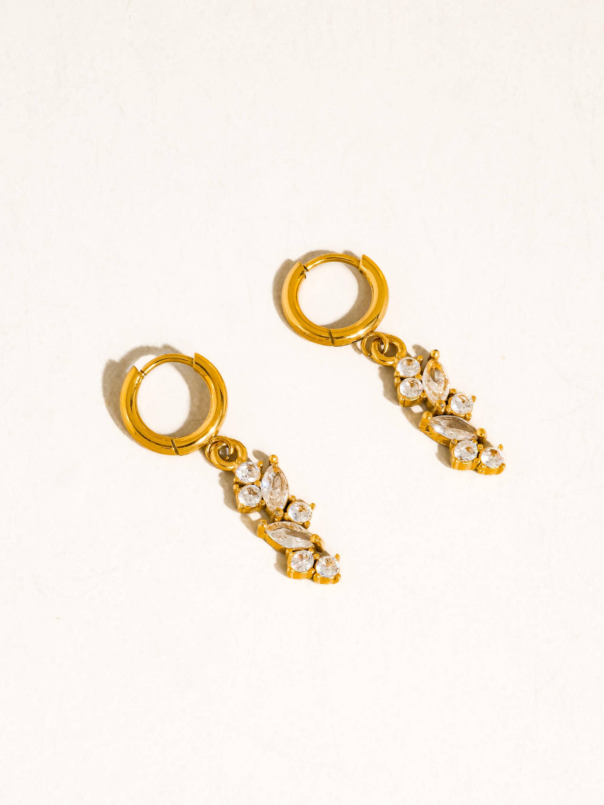 Flânerie Cielo 18K Gold Non-Tarnish CZ Drop Glam Earrings