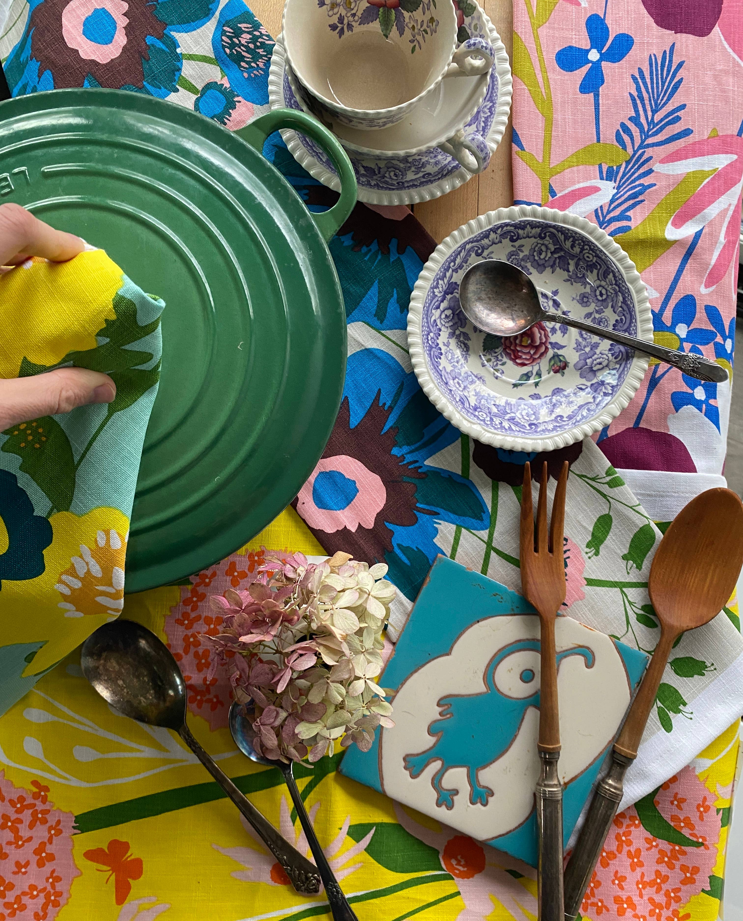 Elizabeth Grubaugh Echinacea Tea Towel