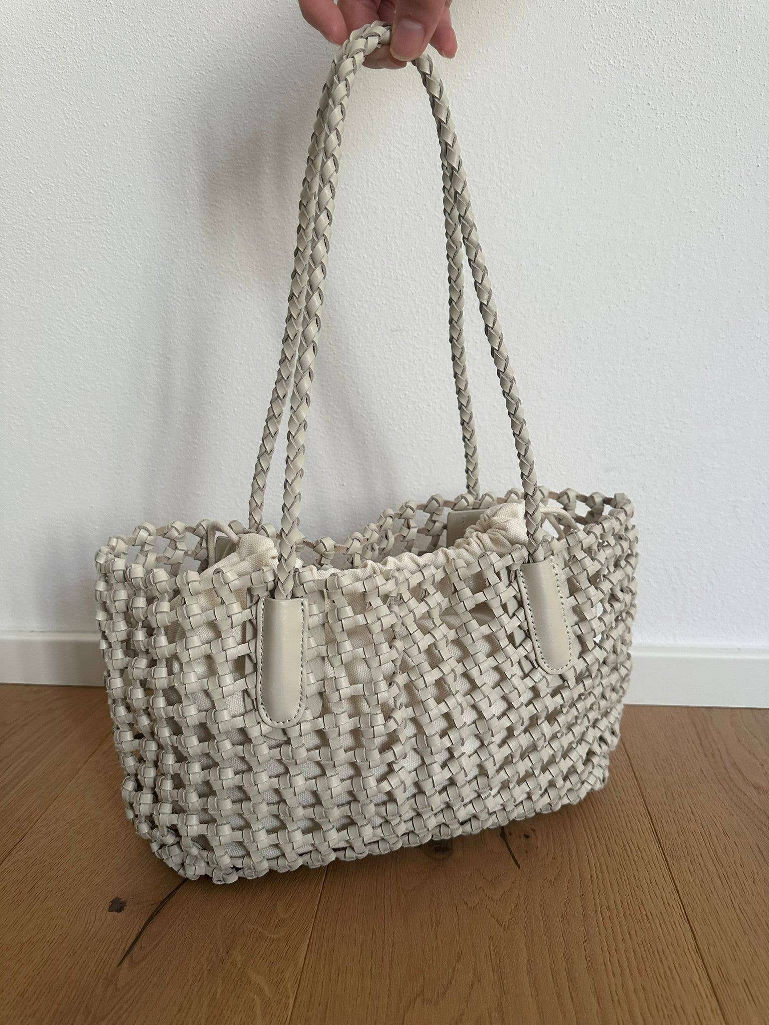 Italian Leather Collection Nicole Handwoven Tote