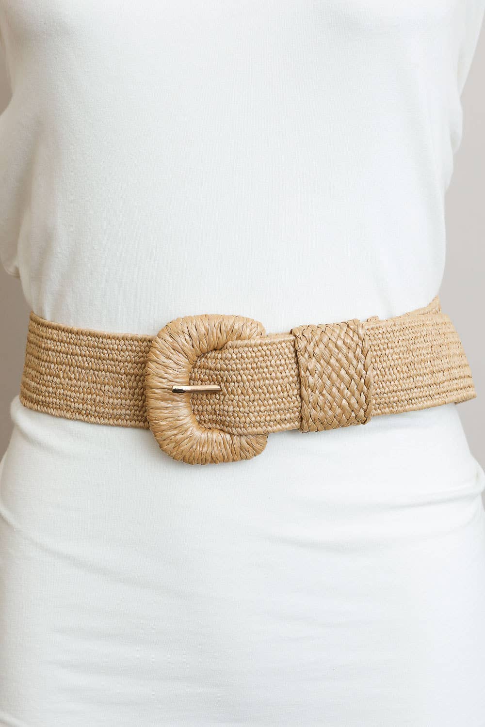 Raffia Stretch Belt