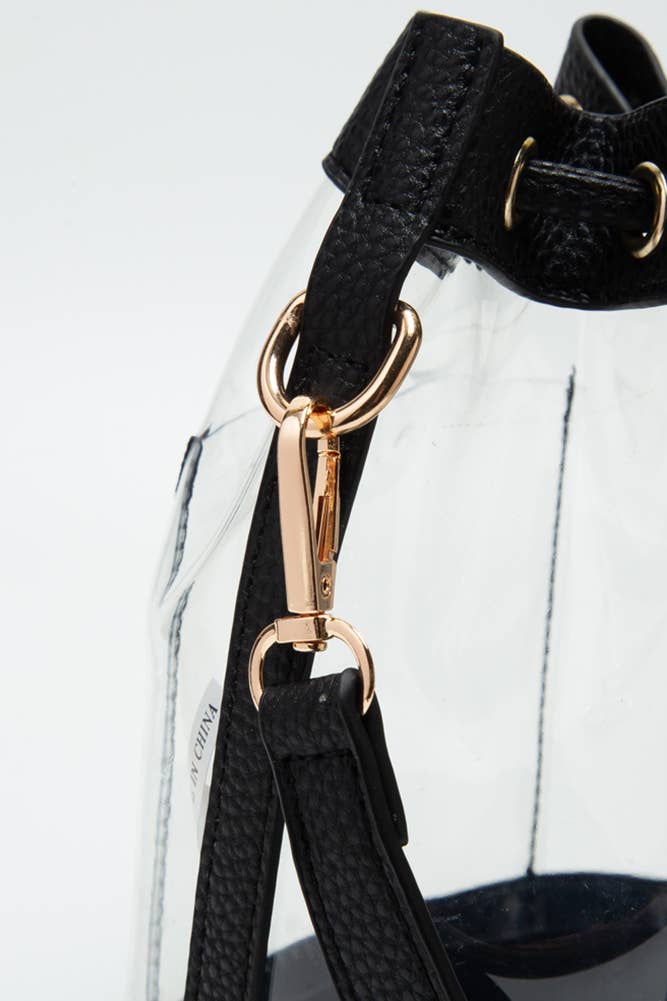 Catherine's Game Day Clear Crossbody Stadium Bucket Bag