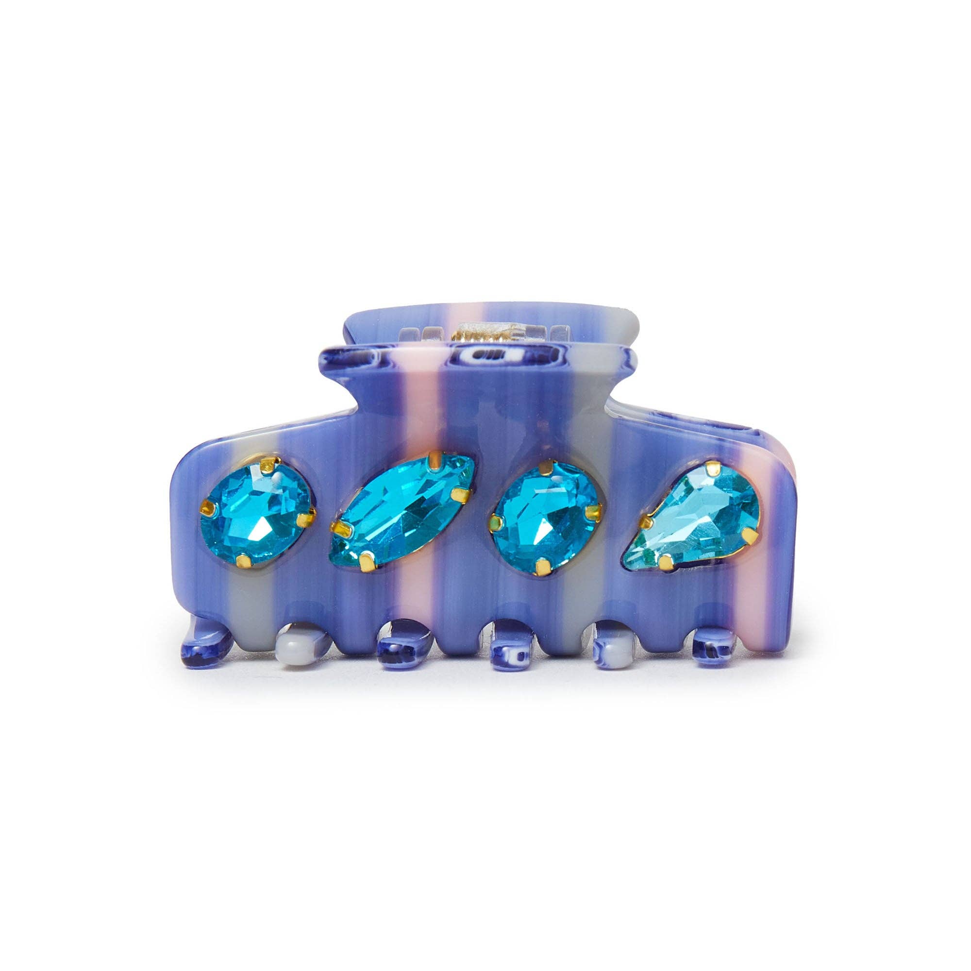 Lele Sadoughi Azure Mini Crystal Claw Clip