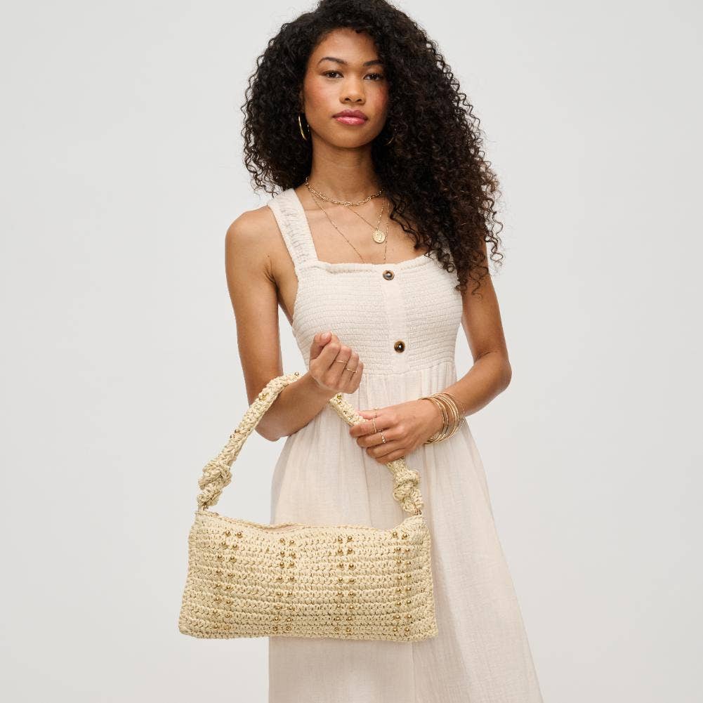 Urban Expressions Clarissa Straw Shoulder Bag