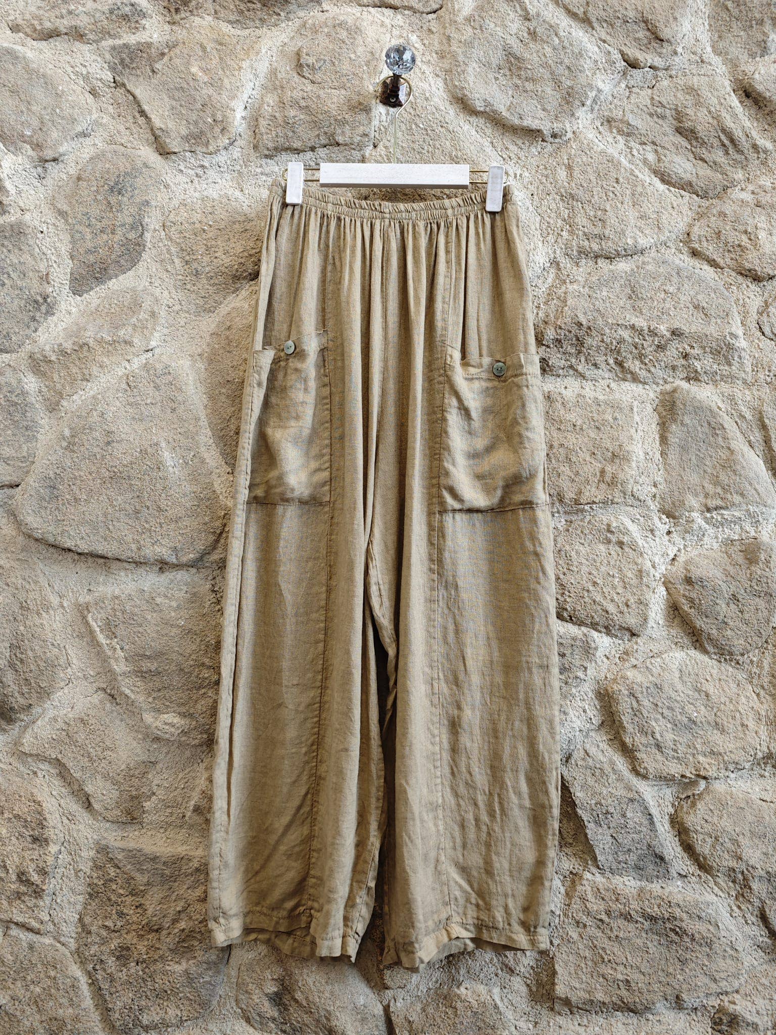 European Linen Cargo Pant 6567