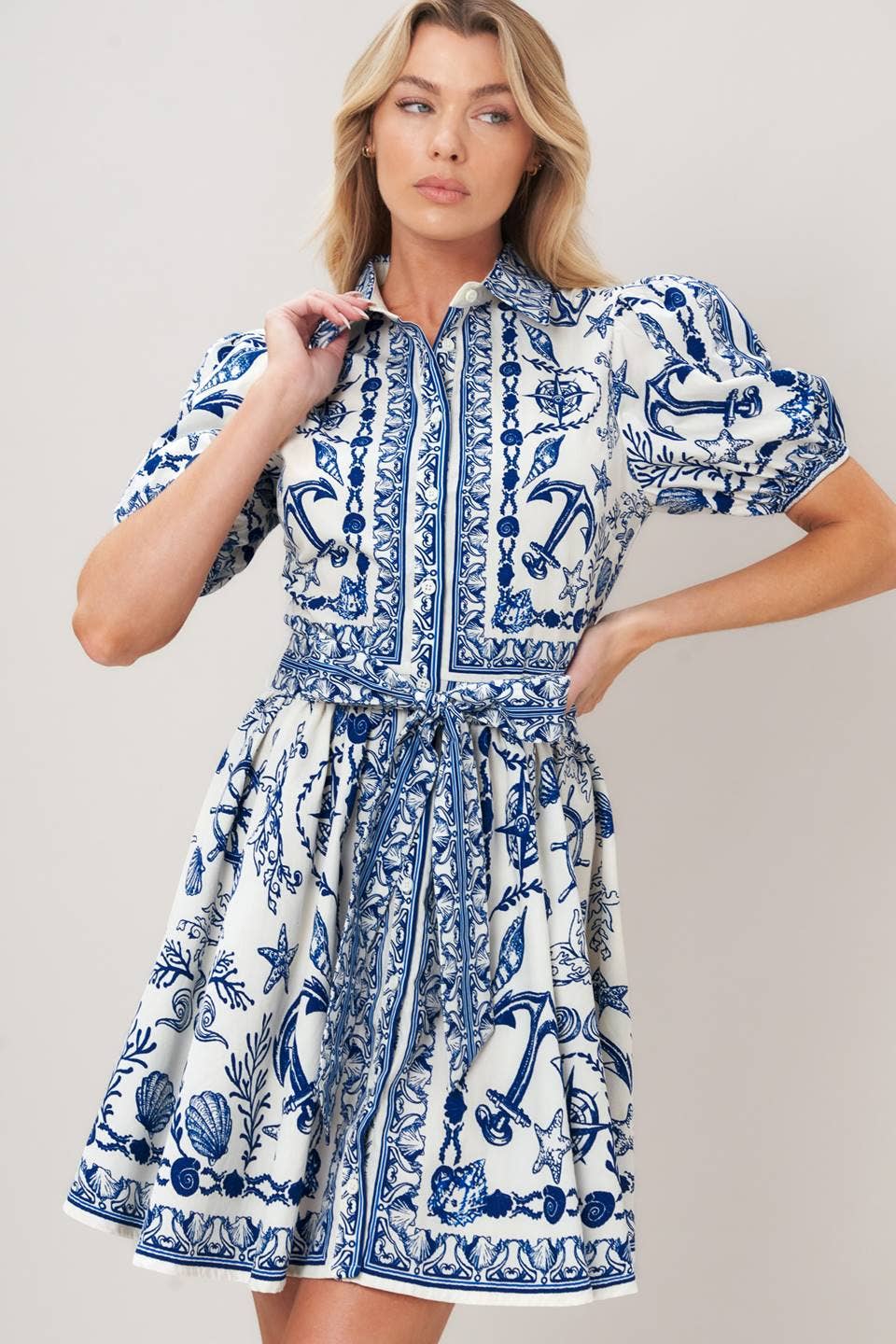 Flying Tomato Printed Woven Mini Dress ID23667
