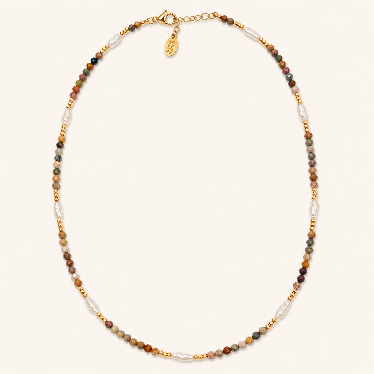 Nikki Smith Anna Multi Brown Bead Necklace