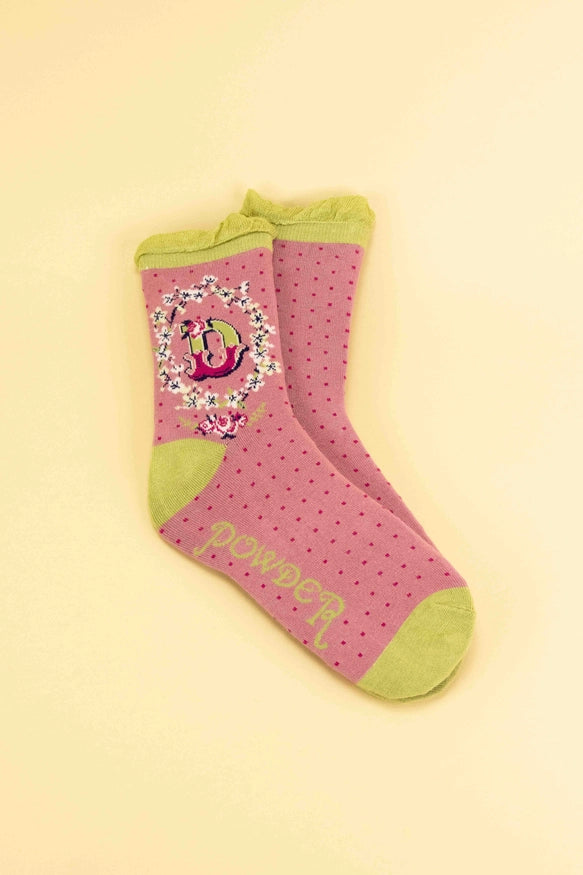 Powder Monogram Socks