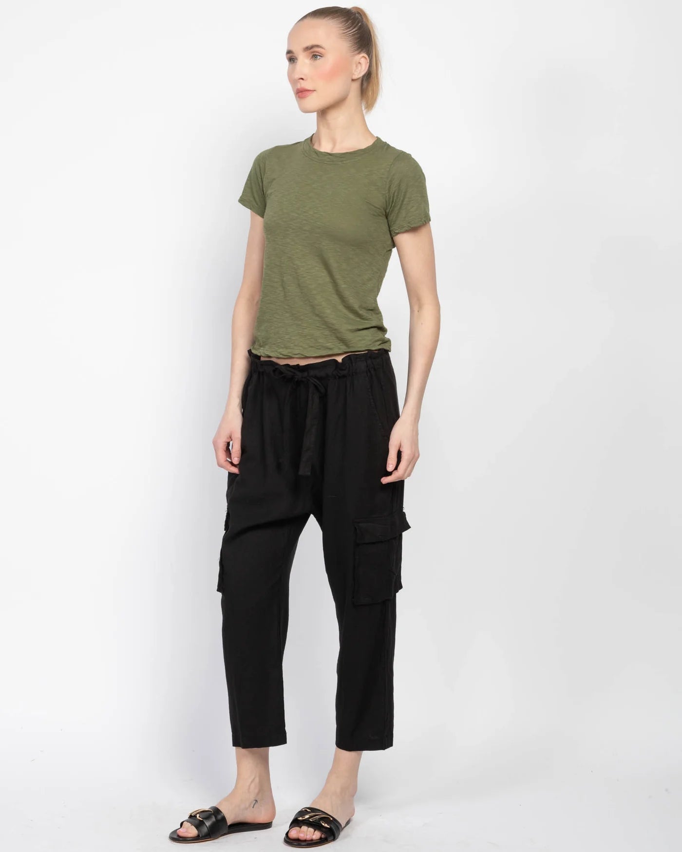 Stateside Linen Paperbag Cargo Pant 5416