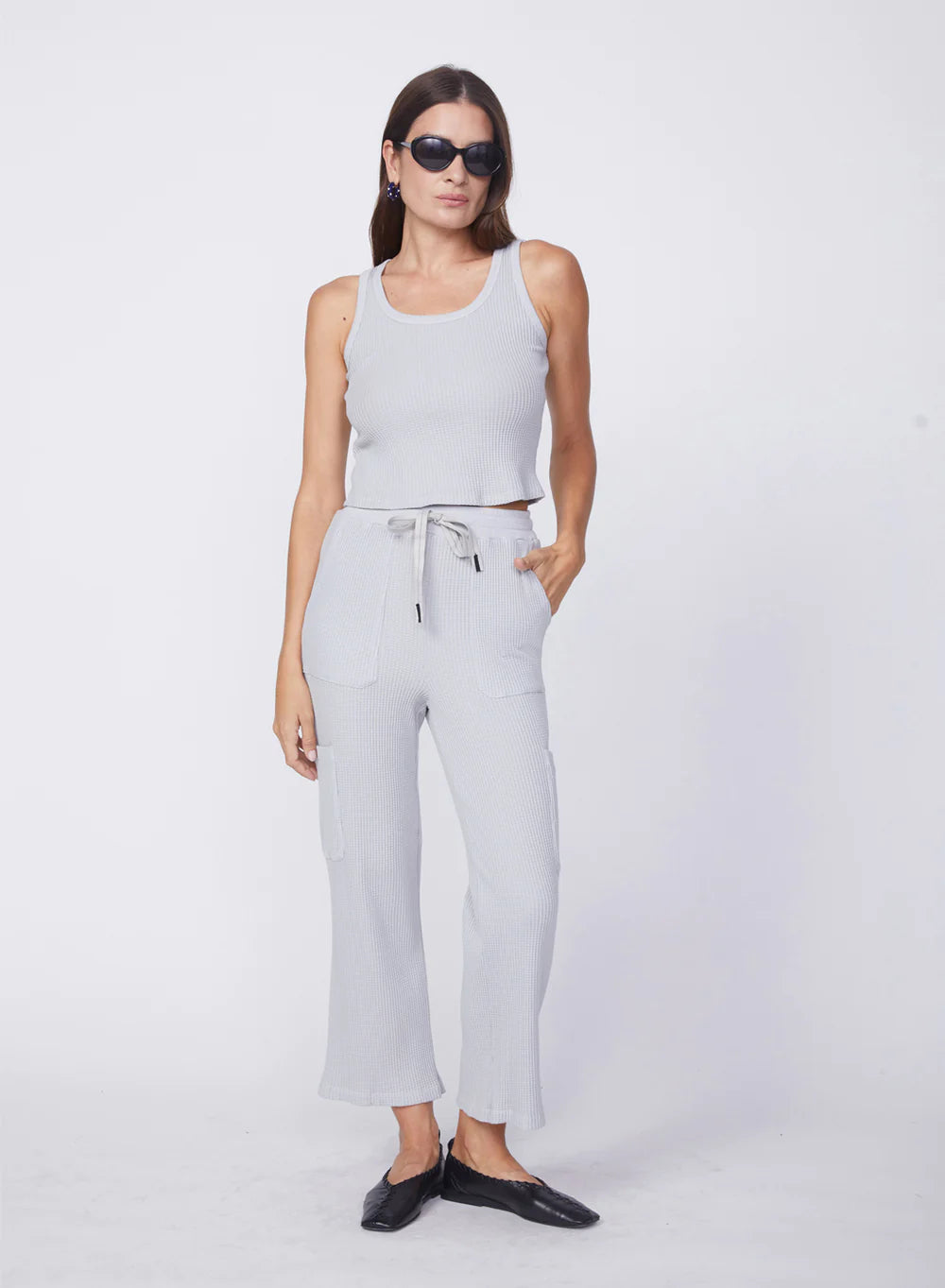 Stateside Luxe Thermal Cropped Pant Harbour 5522