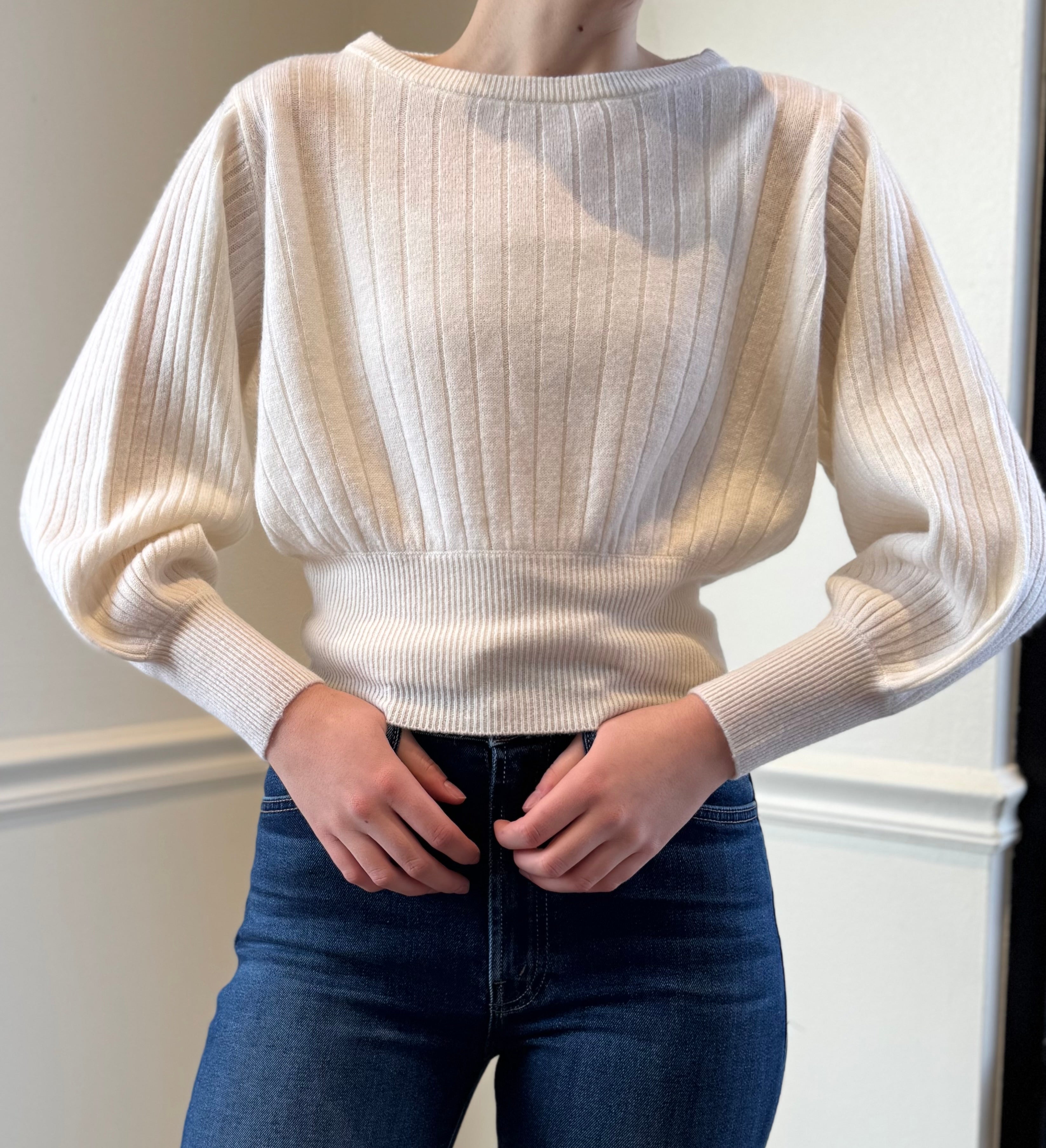 Catherine's Cashmere Clara Lux Balloon Sleeve Sweater