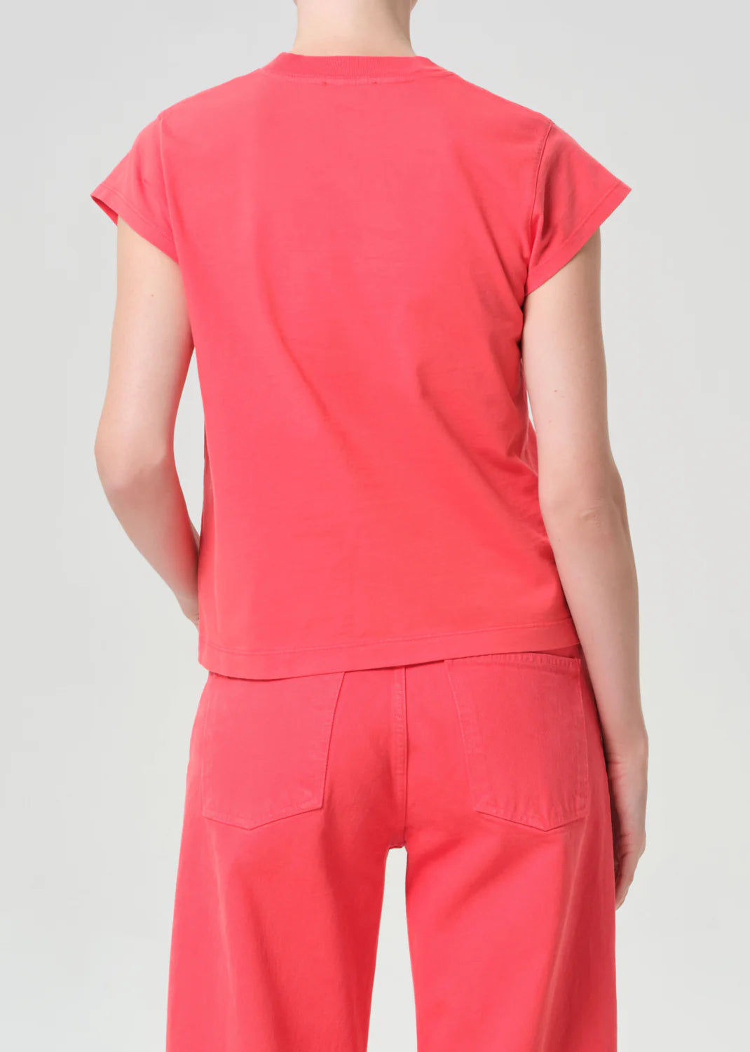 AGolde Bryce Cap Sleeve Tee Bone A7425-1521