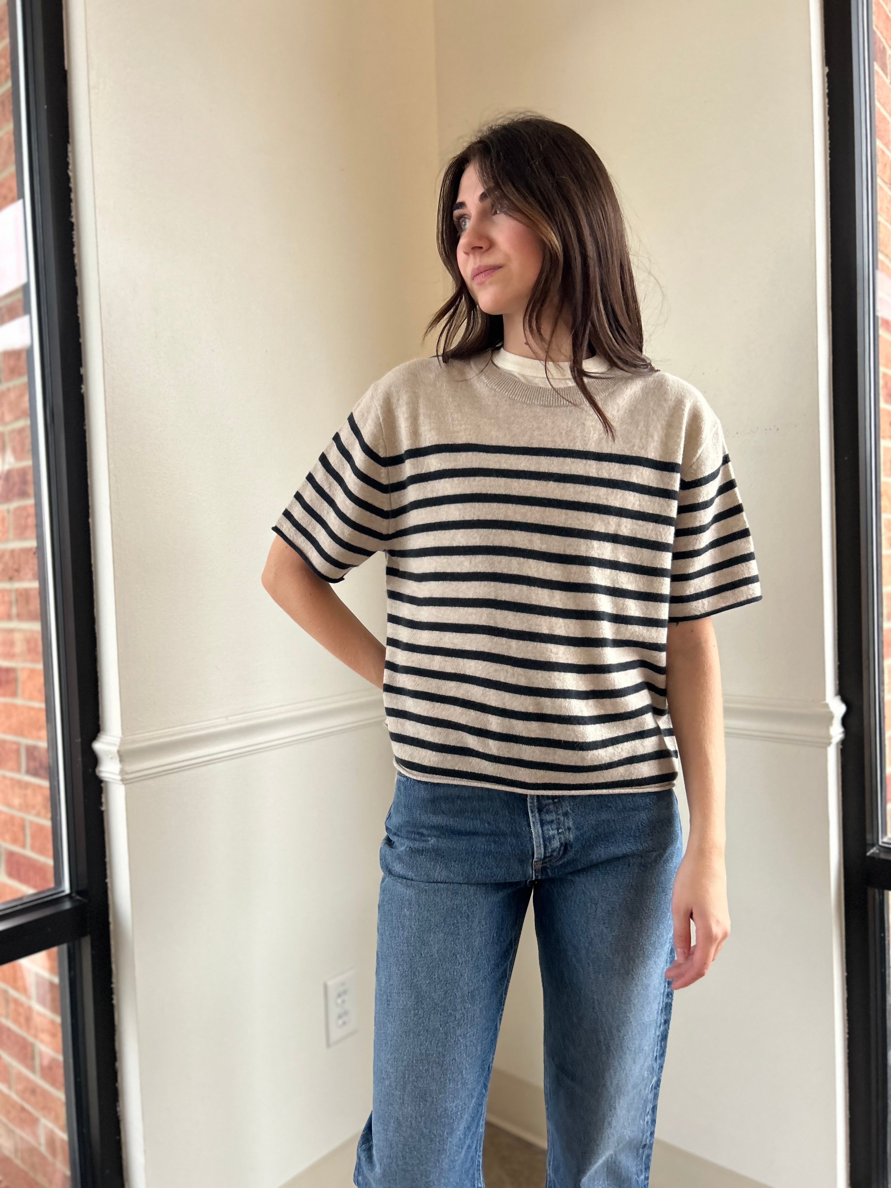 Lisa Yang Cila Cashmere Stripes T-Shirt