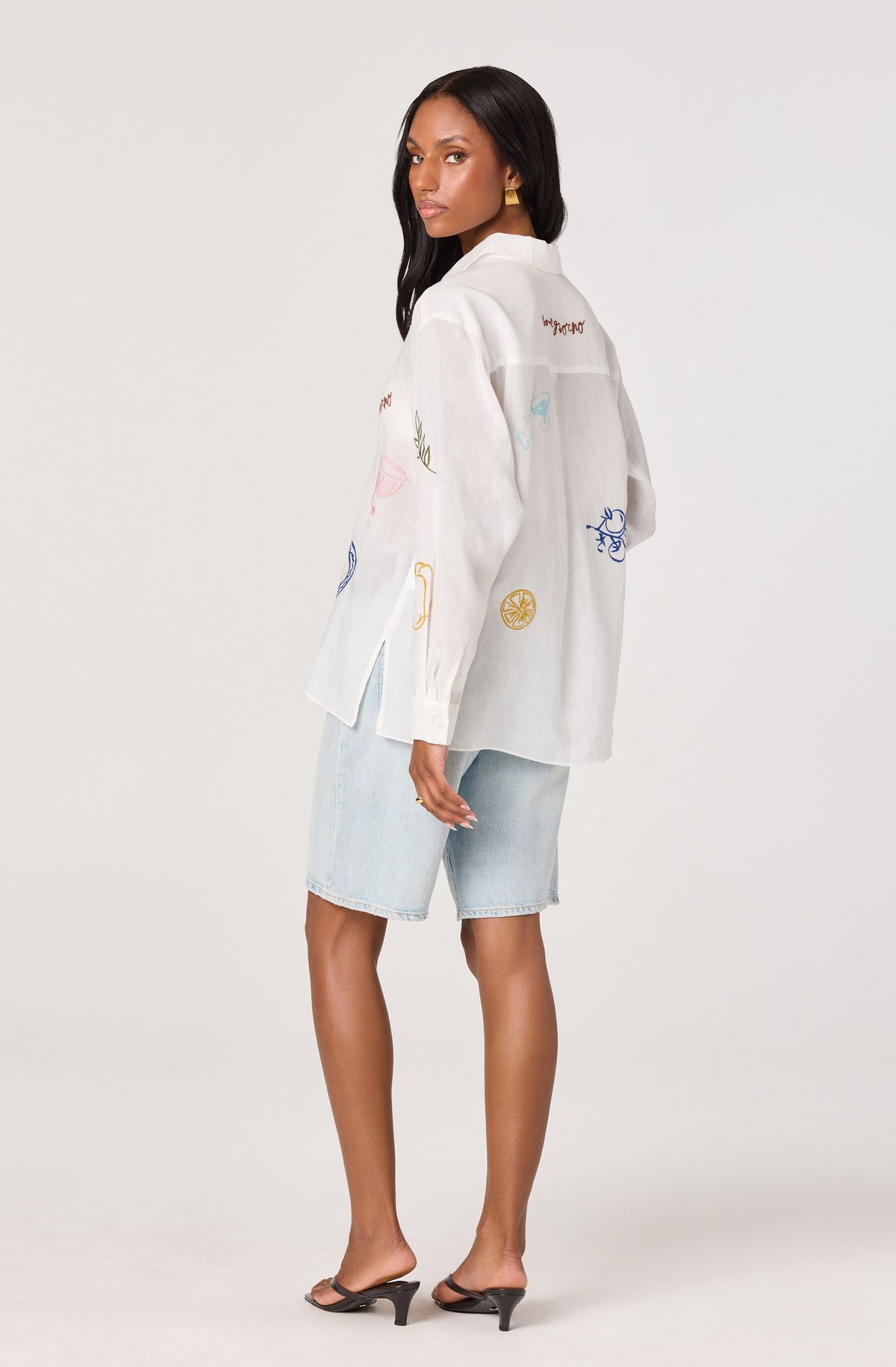 ASTR Trace Embroidered Picnic Shirt