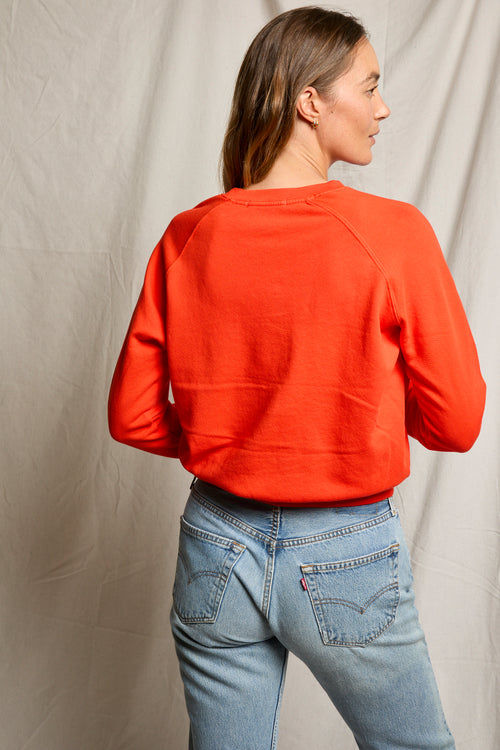 Perfect White Tee Alexi French Terry Raglan Crew Sweatshirt