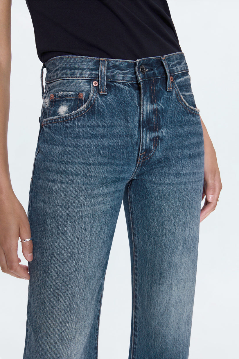 Pistola Lexi Mid Rise Bowed Straight Jean - Artisan