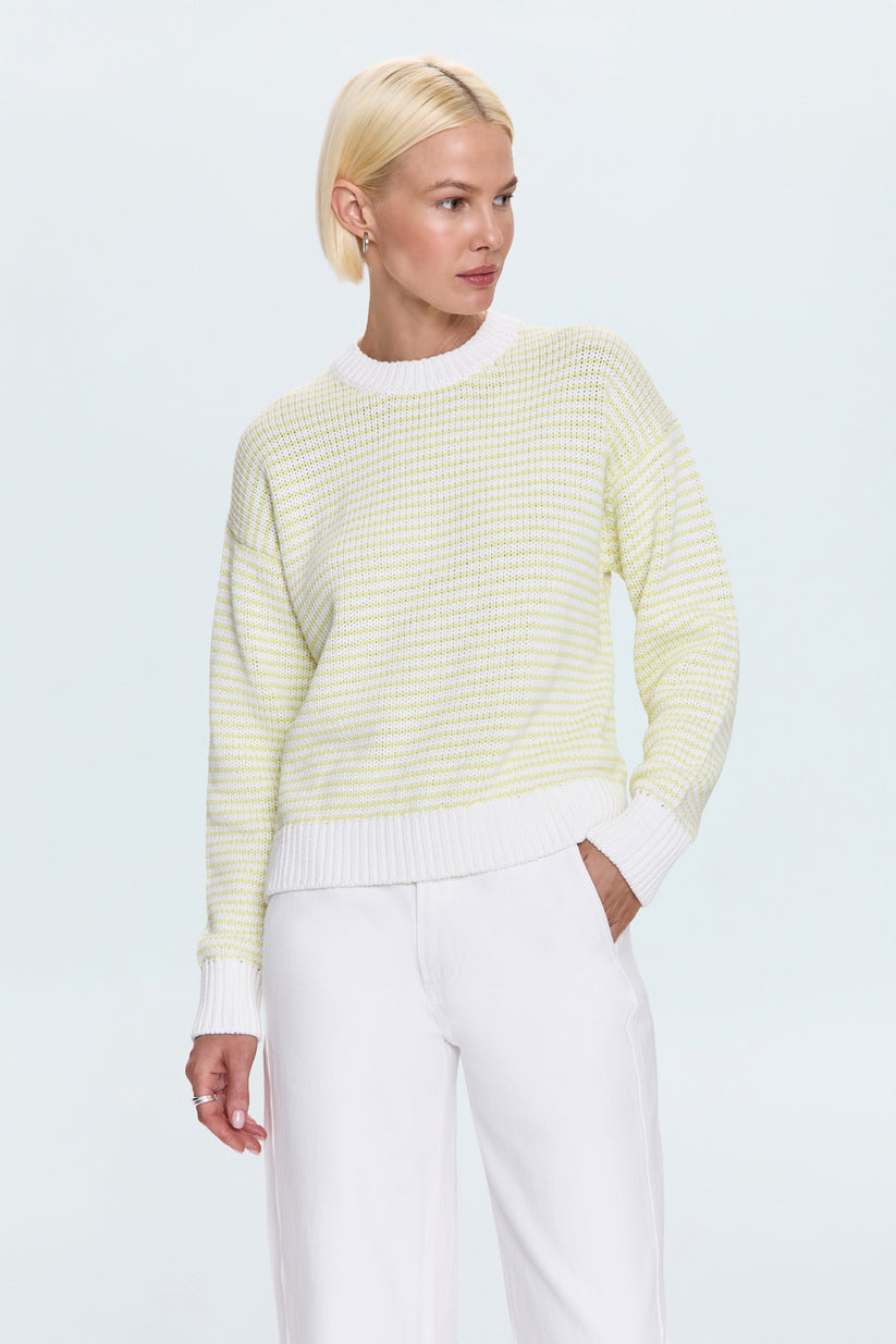 Pistola Aura Relaxed Crew Neck Sweater - Limeade