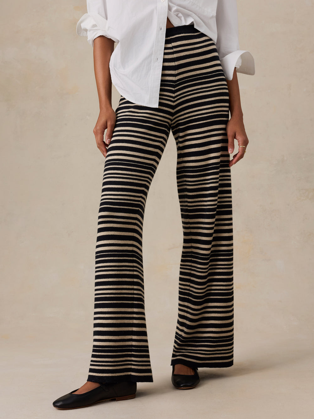 Faherty Throwback Studio Sweater Pant - Coastal Coal Stripe