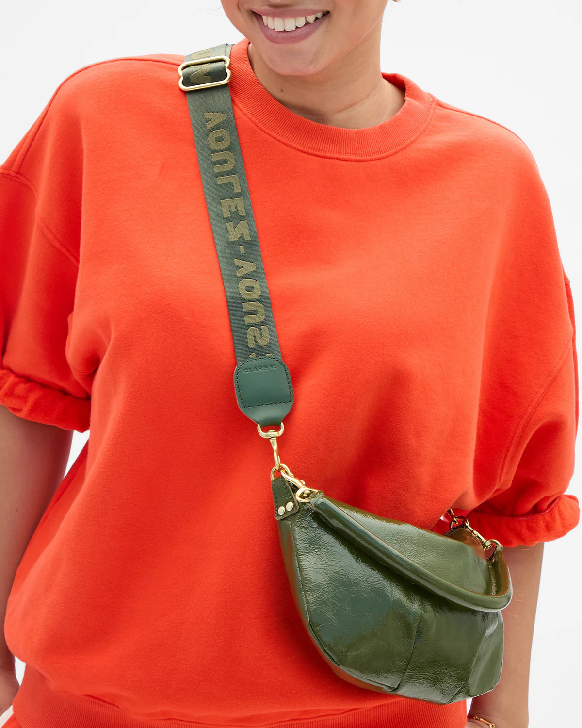 Clare V. Adjustable Cross Body Strap Voulez Vous CVS100050
