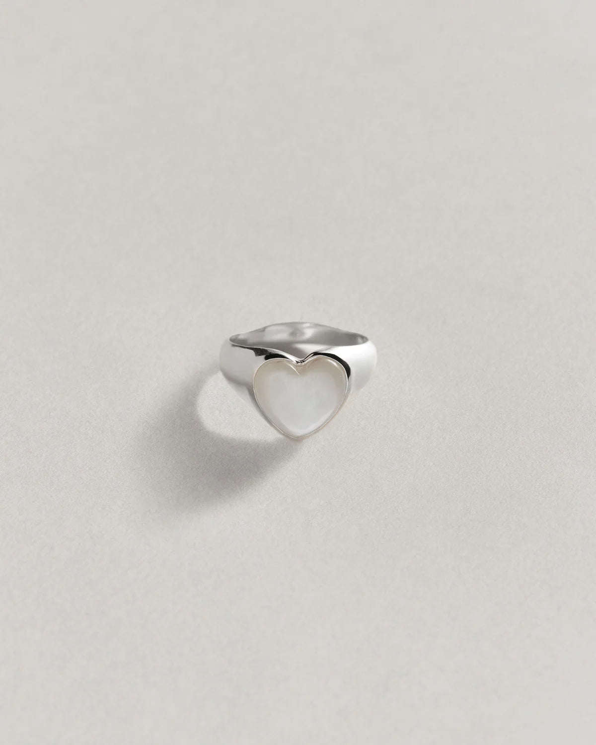 Annika Inez Mother of Pearl Heart Ring R157-SML