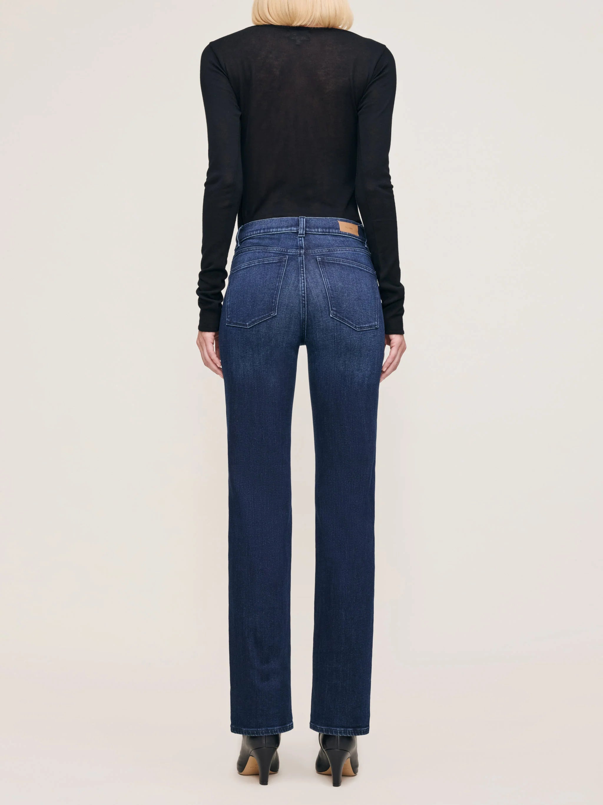 DL1961 Patti Straight High Rise 31" Jean in Blue Cave 14035