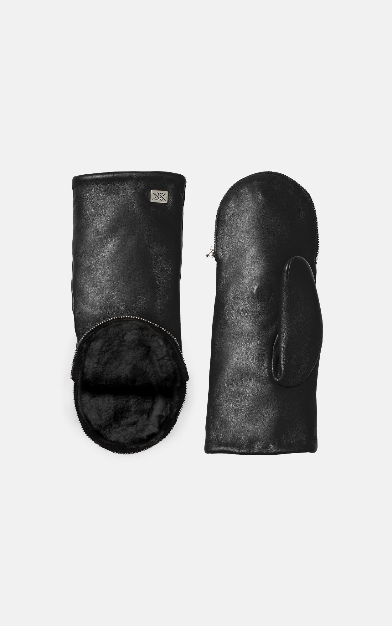 Soia & Kyo Betrice Faux Fur Lined Leather Mittens