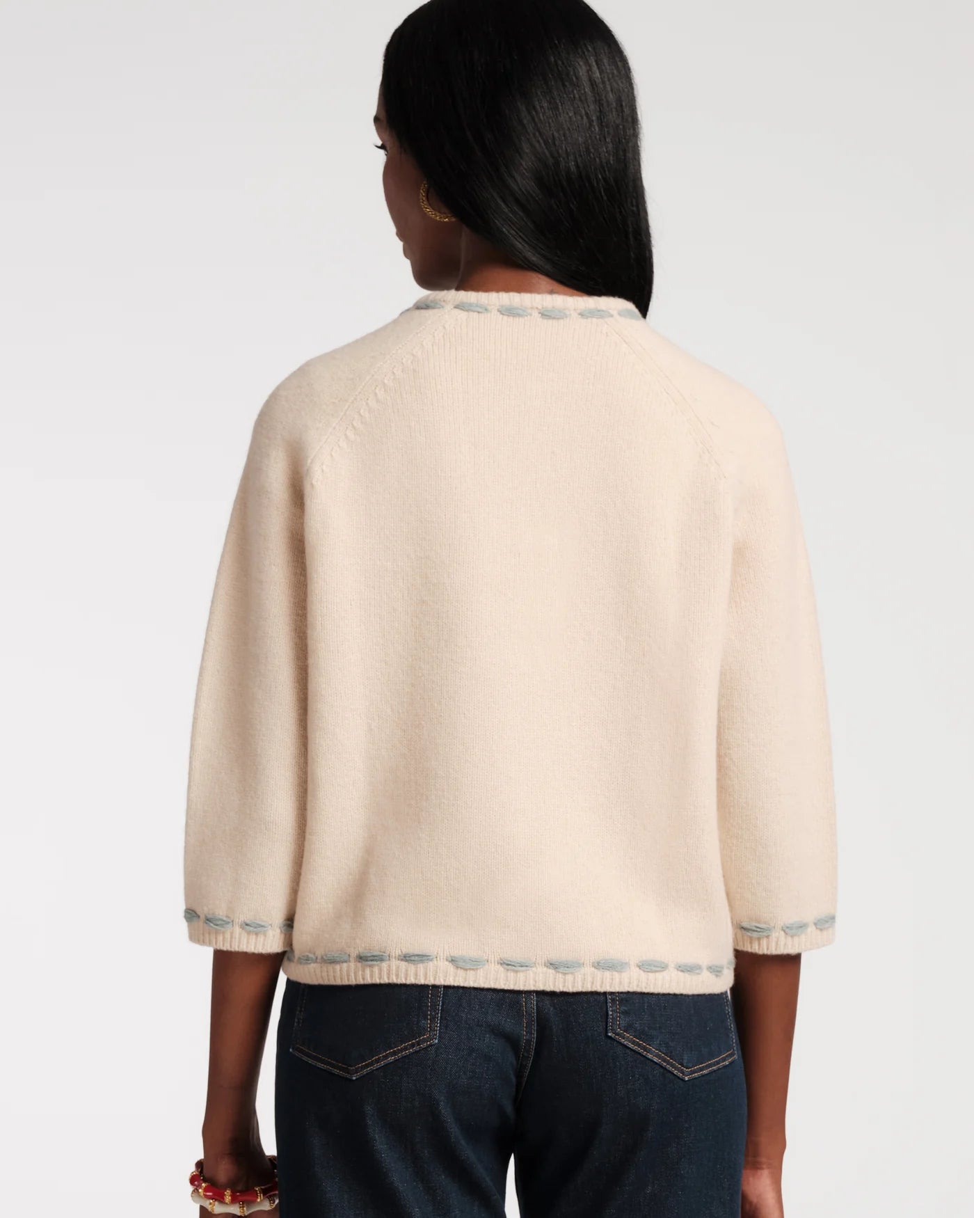 Frances Valentine Blanket Stitch Border Cardi