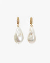 Clare V. Baroque Pearl Earrings Vintage Gold/Cream JW-ER-EA-100063