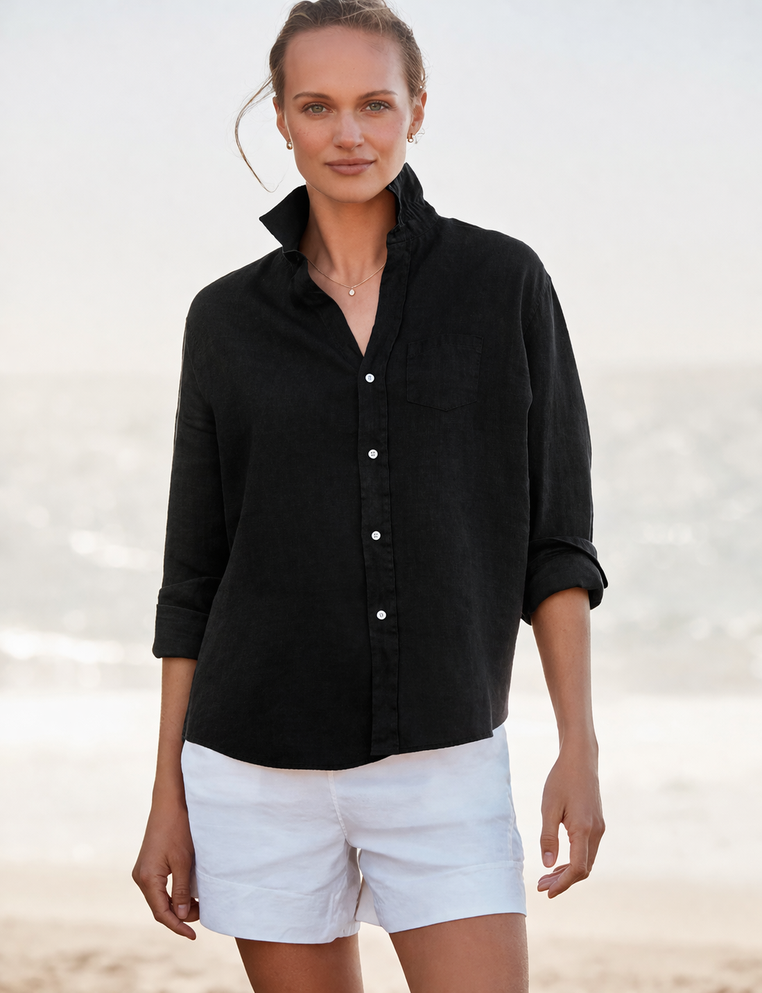 Frank & Eileen Eileen Relaxed Button-Up Shirt Linen