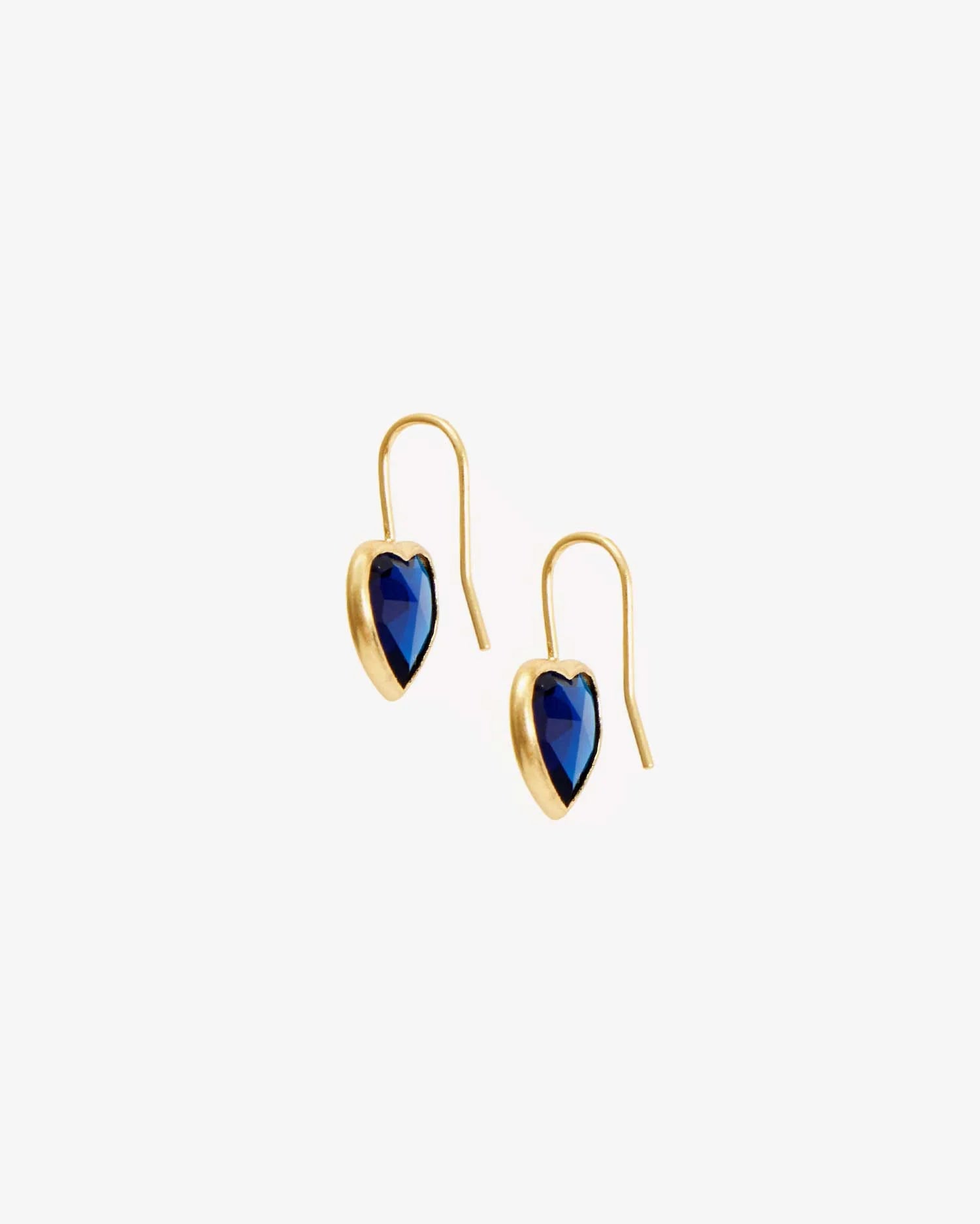 Clare V Bezel Heart Earrings - JW-ER-EA-100072