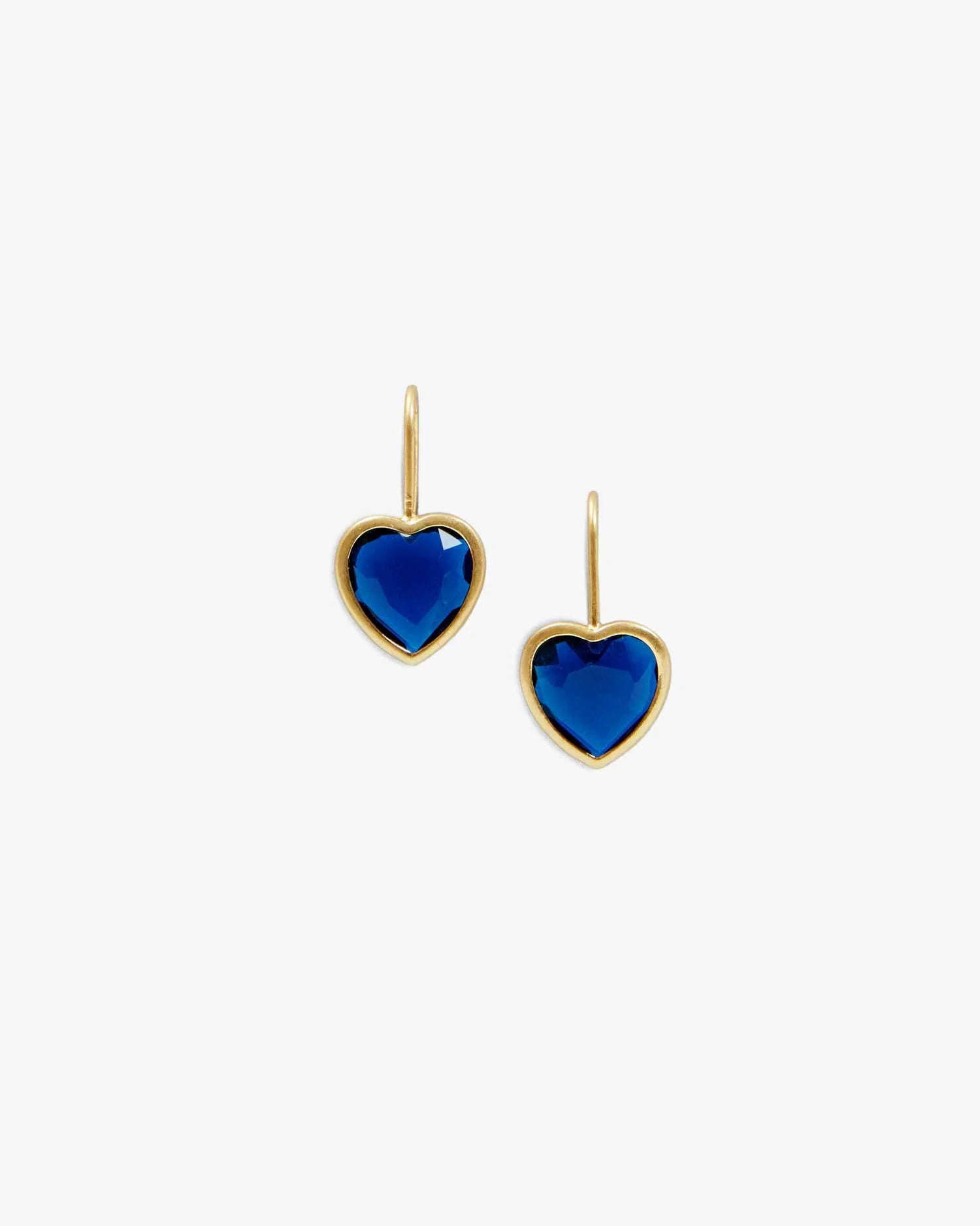 Clare V Bezel Heart Earrings - JW-ER-EA-100072