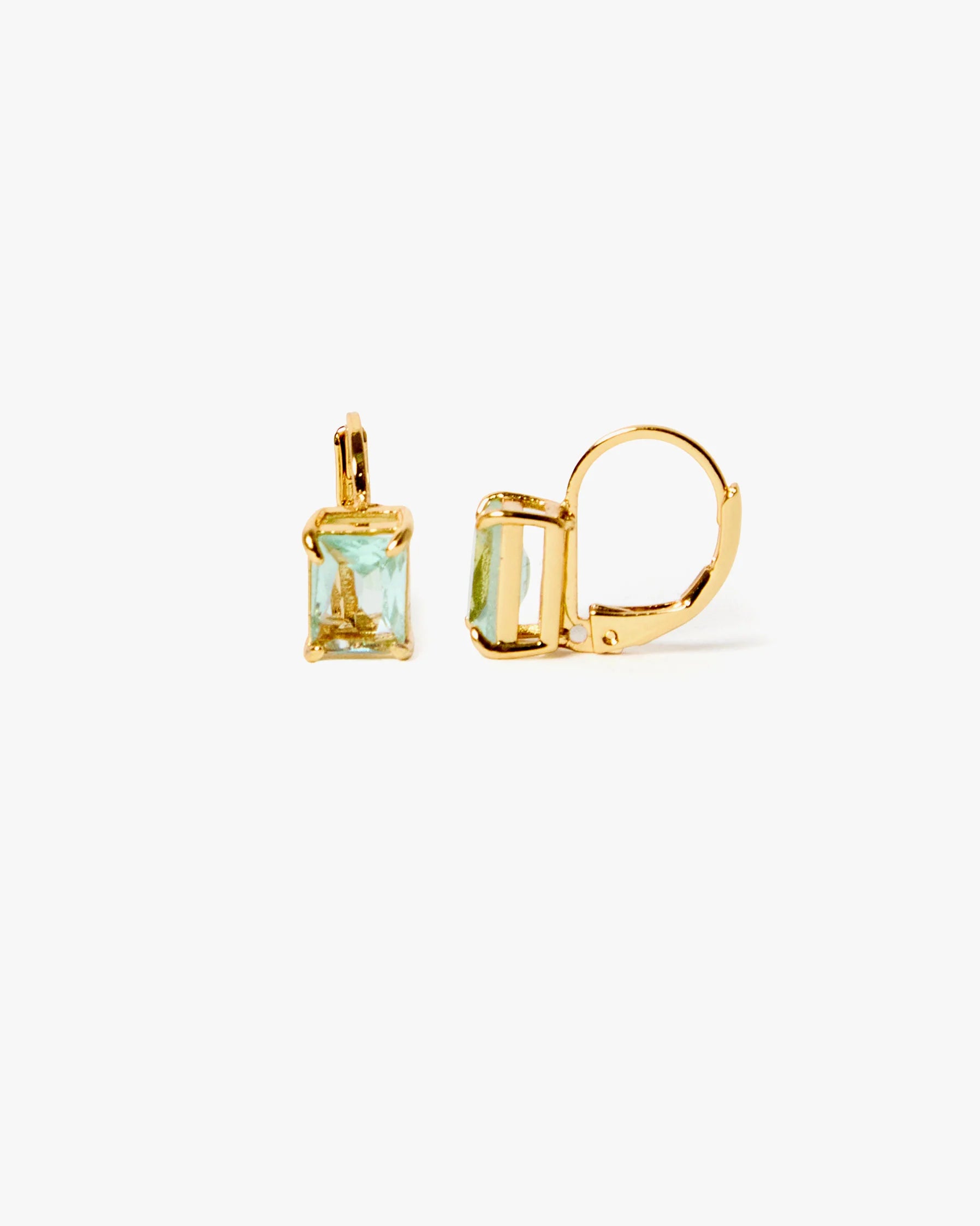 Clare V. Bijoux Lever Back Earrings CVJ1000656-MINT-OS