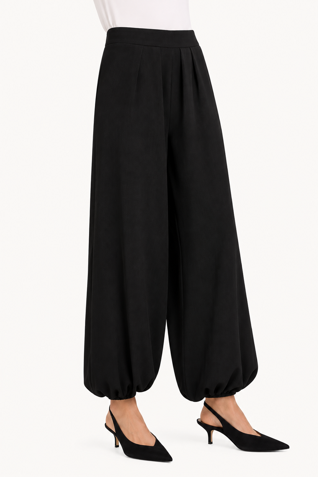 Minnie Rose Knit Viscose Pleated Balloon Pant 9942