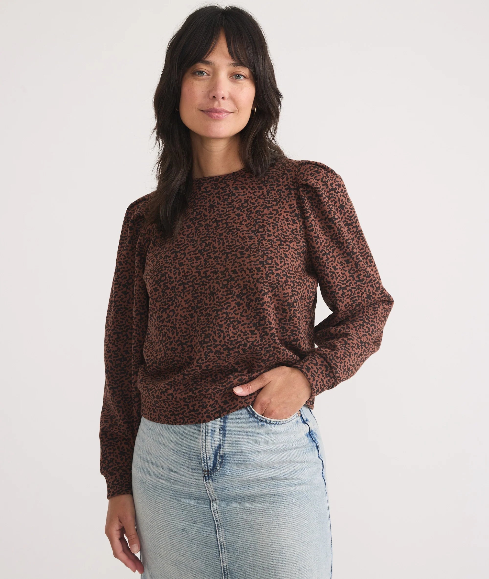 Marine Layer Enya Puff Sleeve Sweatshirt