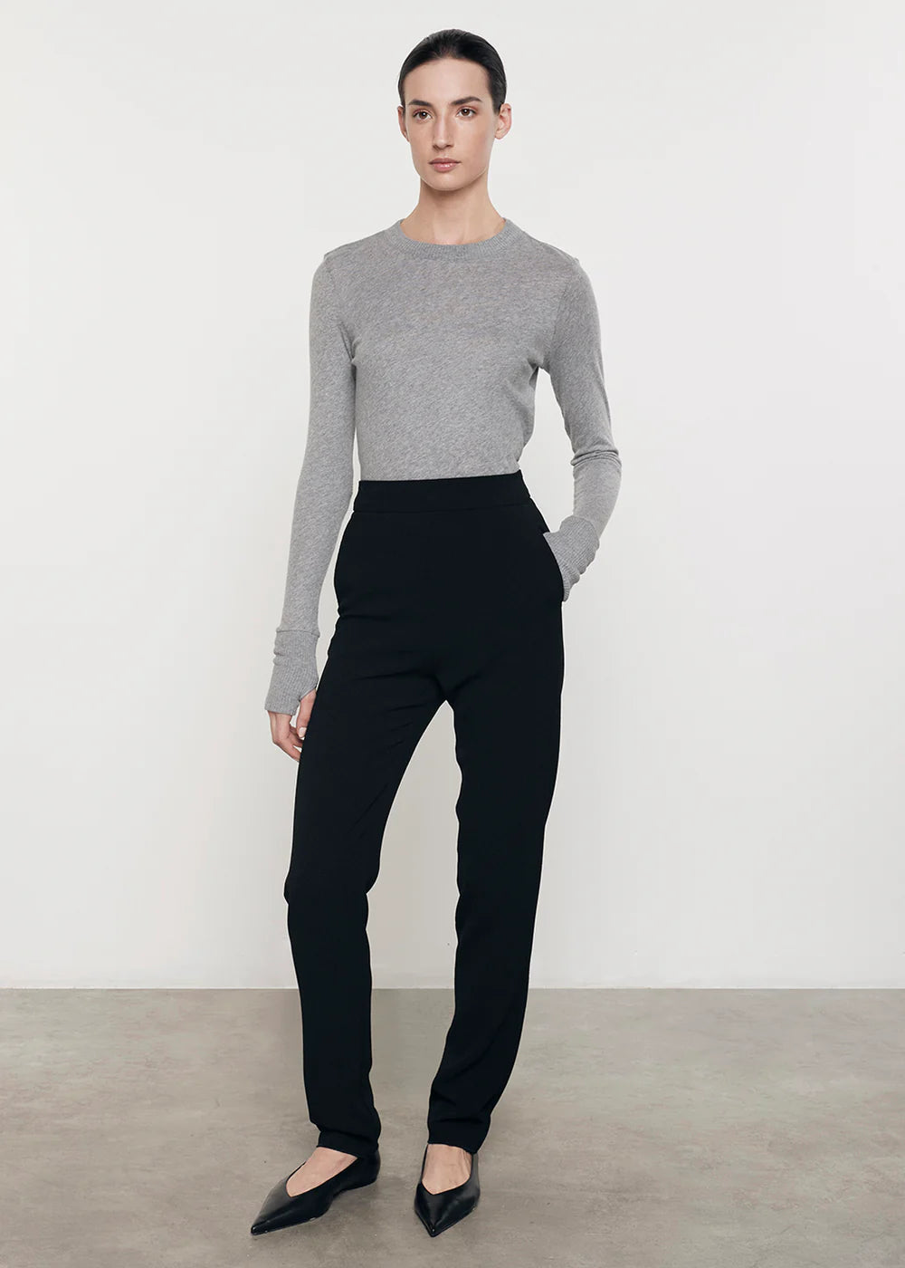 Enza Costa Cashmere Easy Cuffed Crew 3548